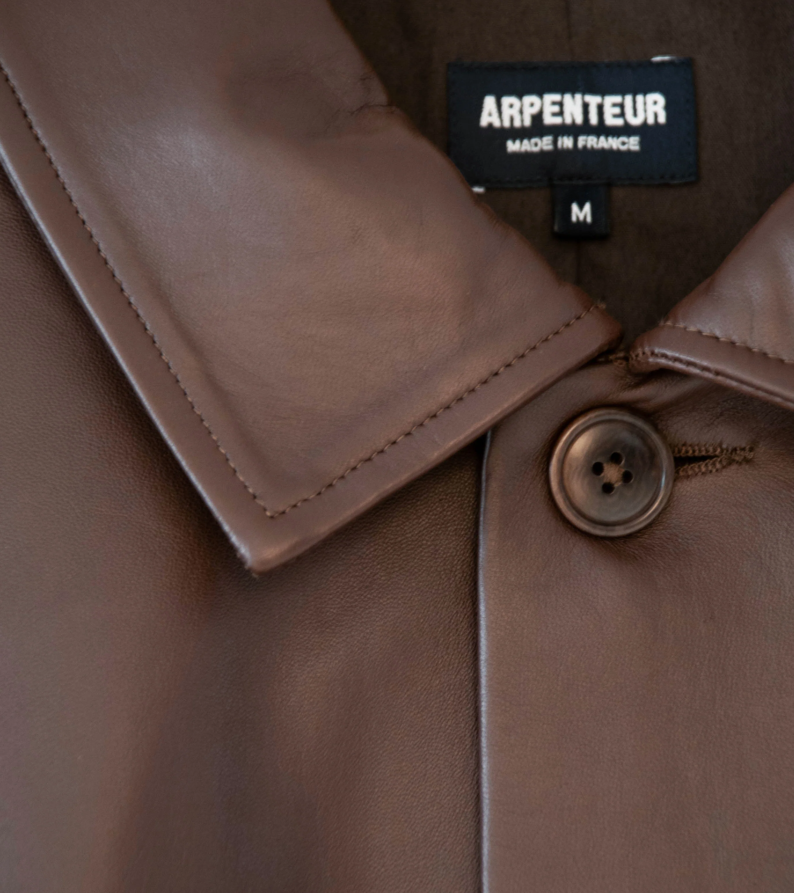 Arpenteur 'Sigma Leather Jacket' (Brown) - Image 6