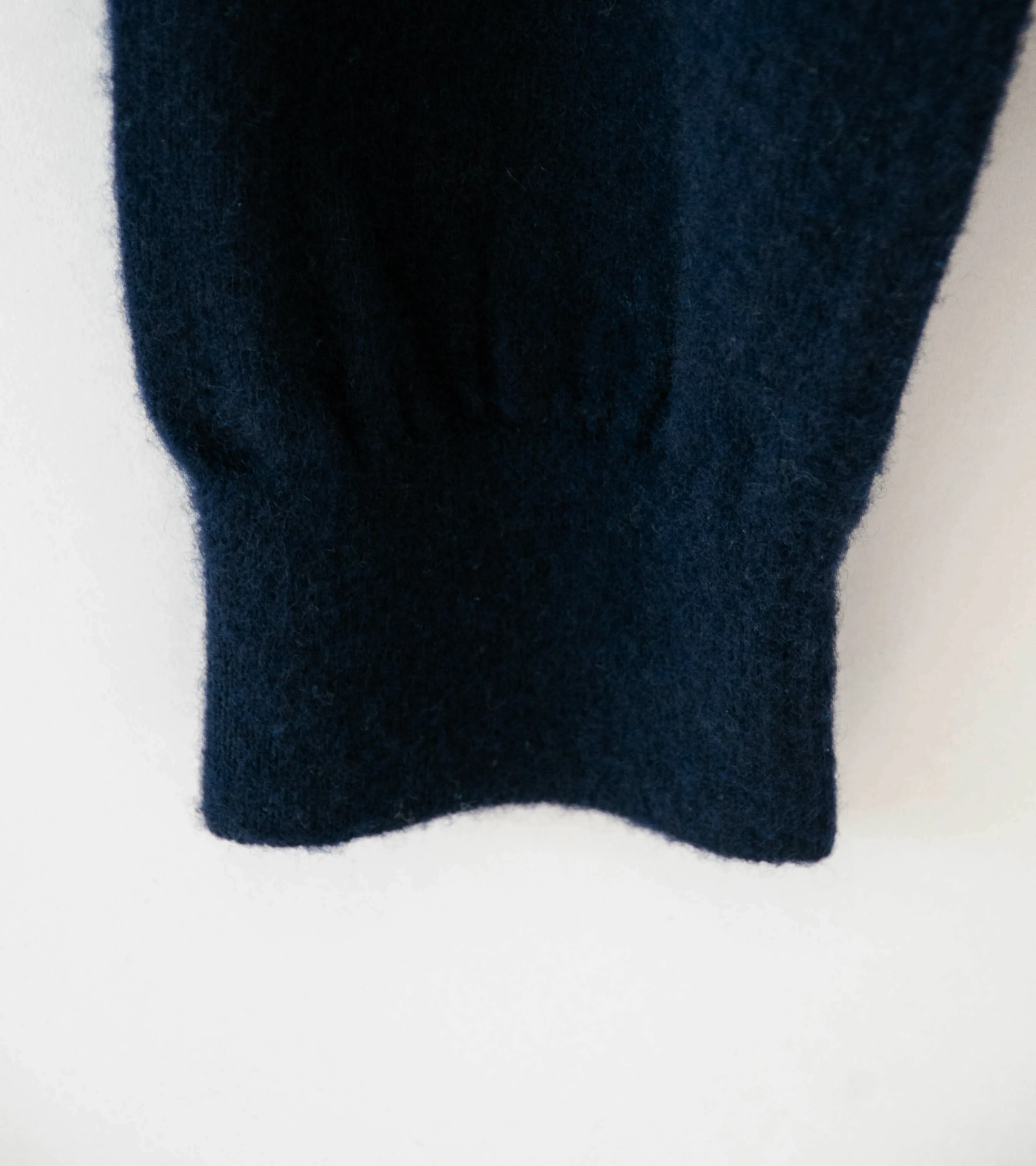 Auralee 'Brushed Cashmere Cotton Knit Cardigan' (Dark Navy) - Image 5