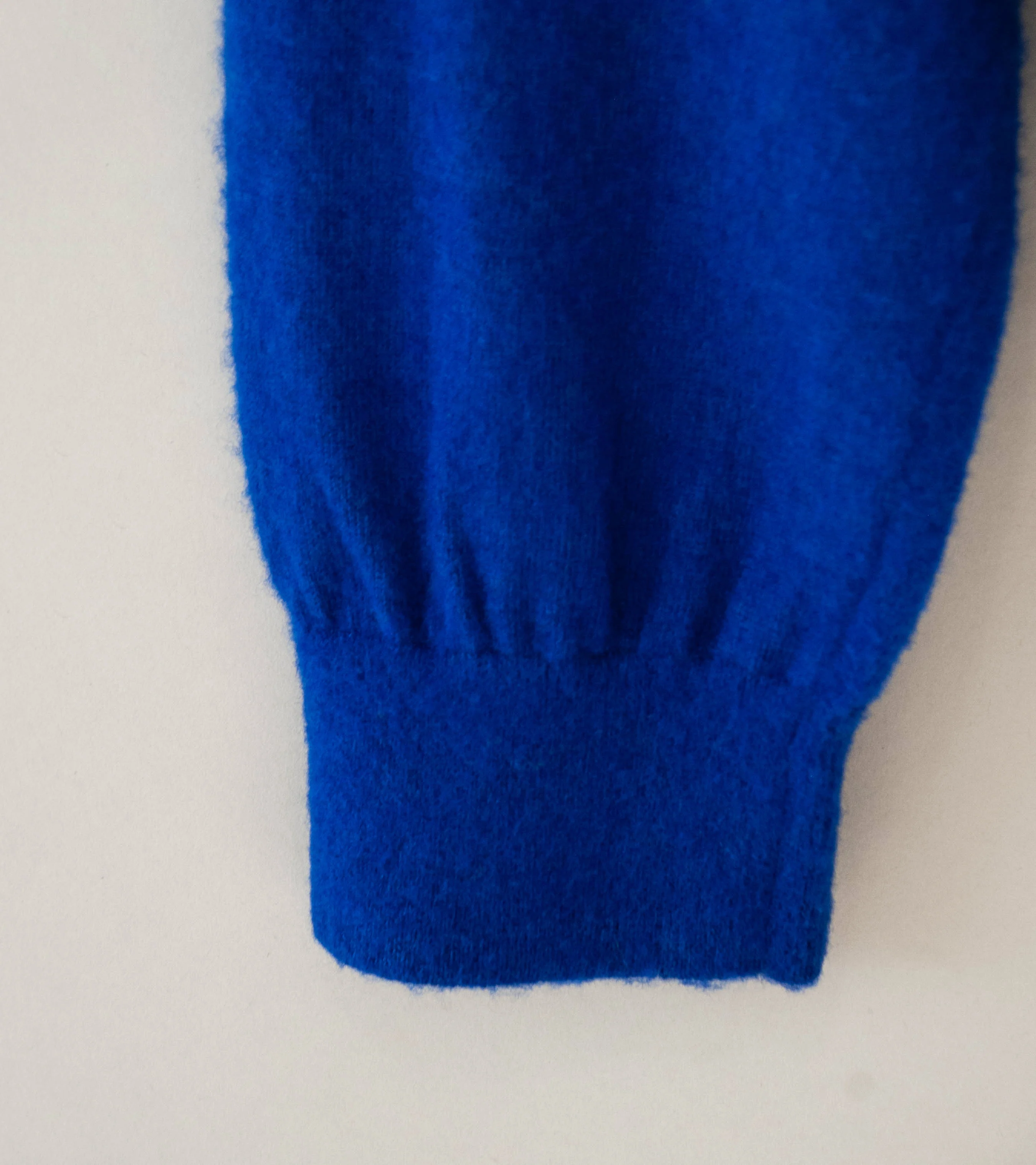 Auralee 'Brushed Cashmere Cotton Knit Cardigan' (Royal Blue) - Image 5
