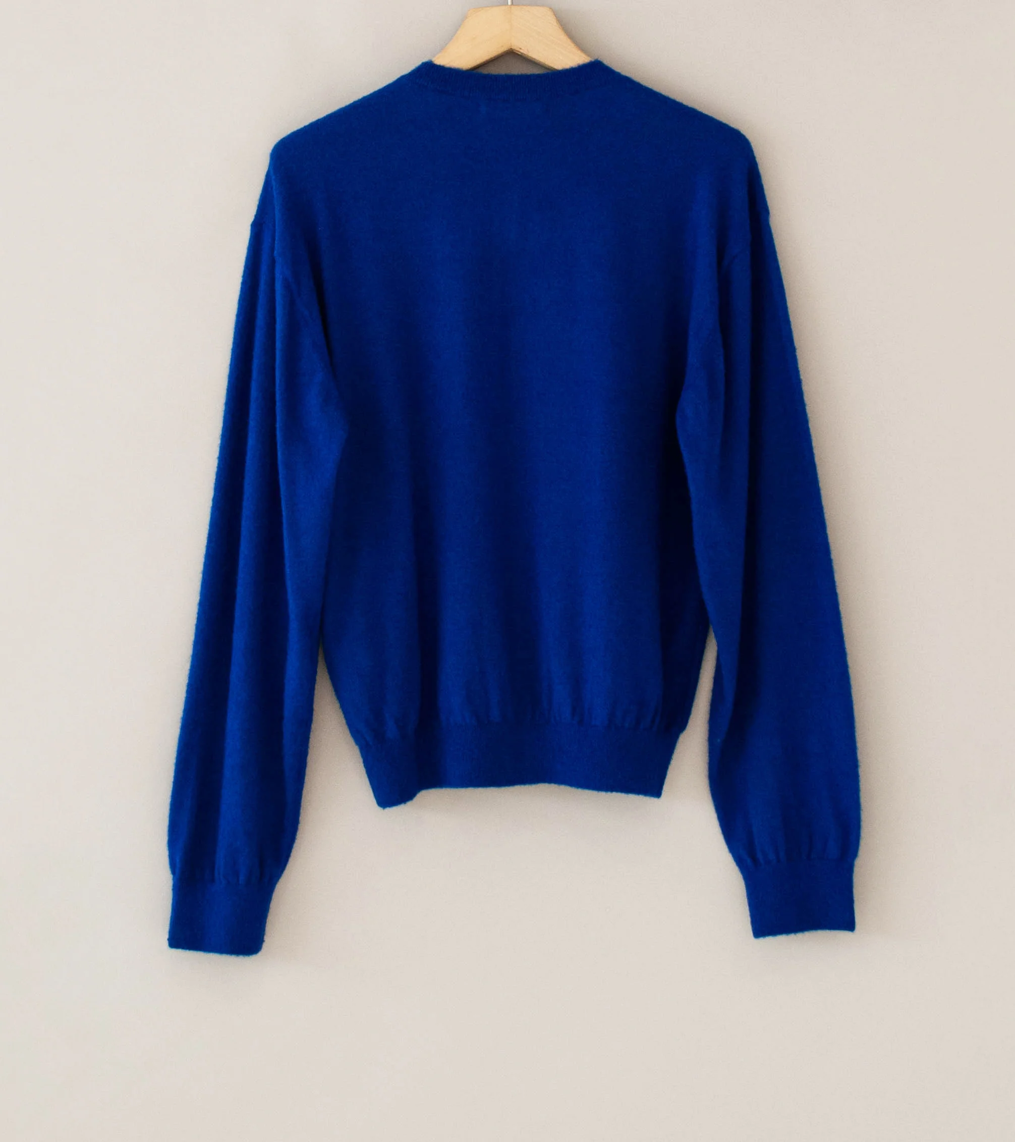 Auralee 'Brushed Cashmere Cotton Knit Cardigan' (Royal Blue) - Image 8