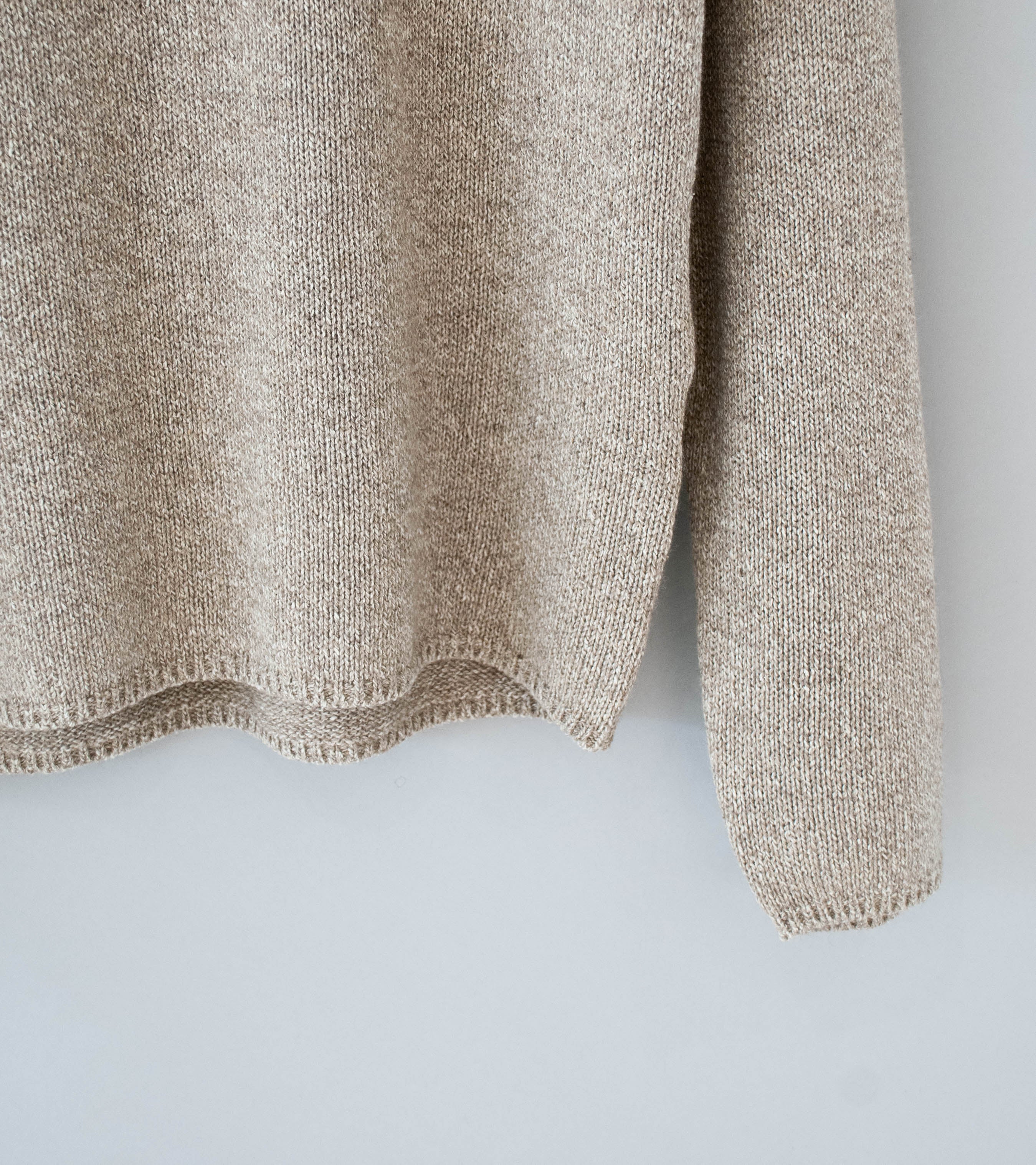 Auralee 'Cashmere Silk Melange Knit P/O' (Mix Beige) - Image 3