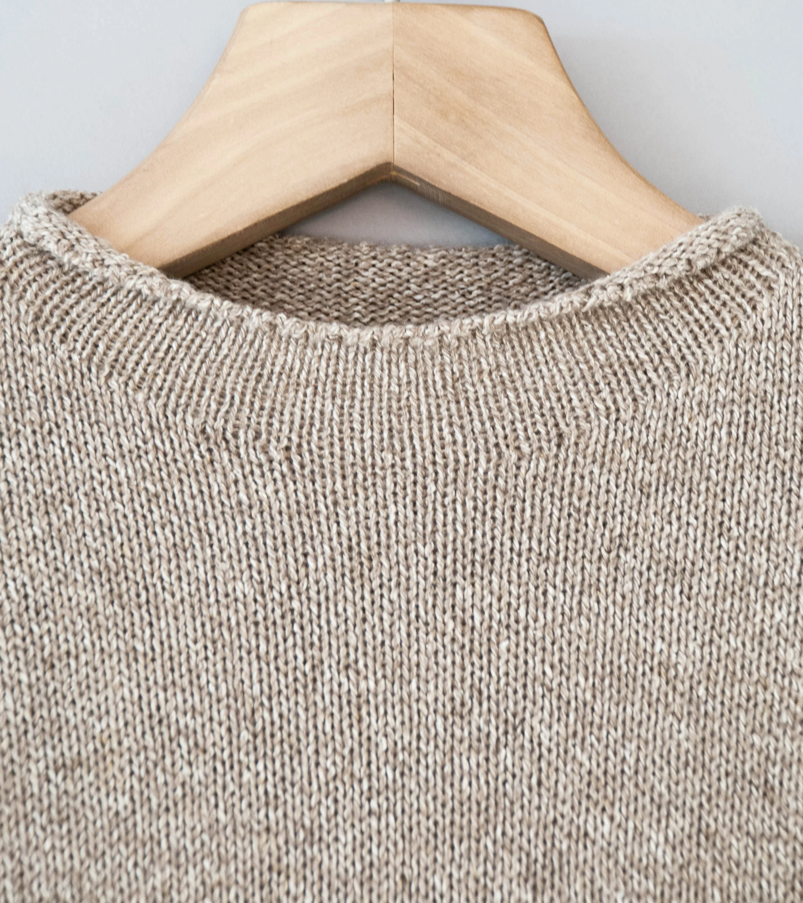 Auralee 'Cashmere Silk Melange Knit P/O' (Mix Beige) - Image 5