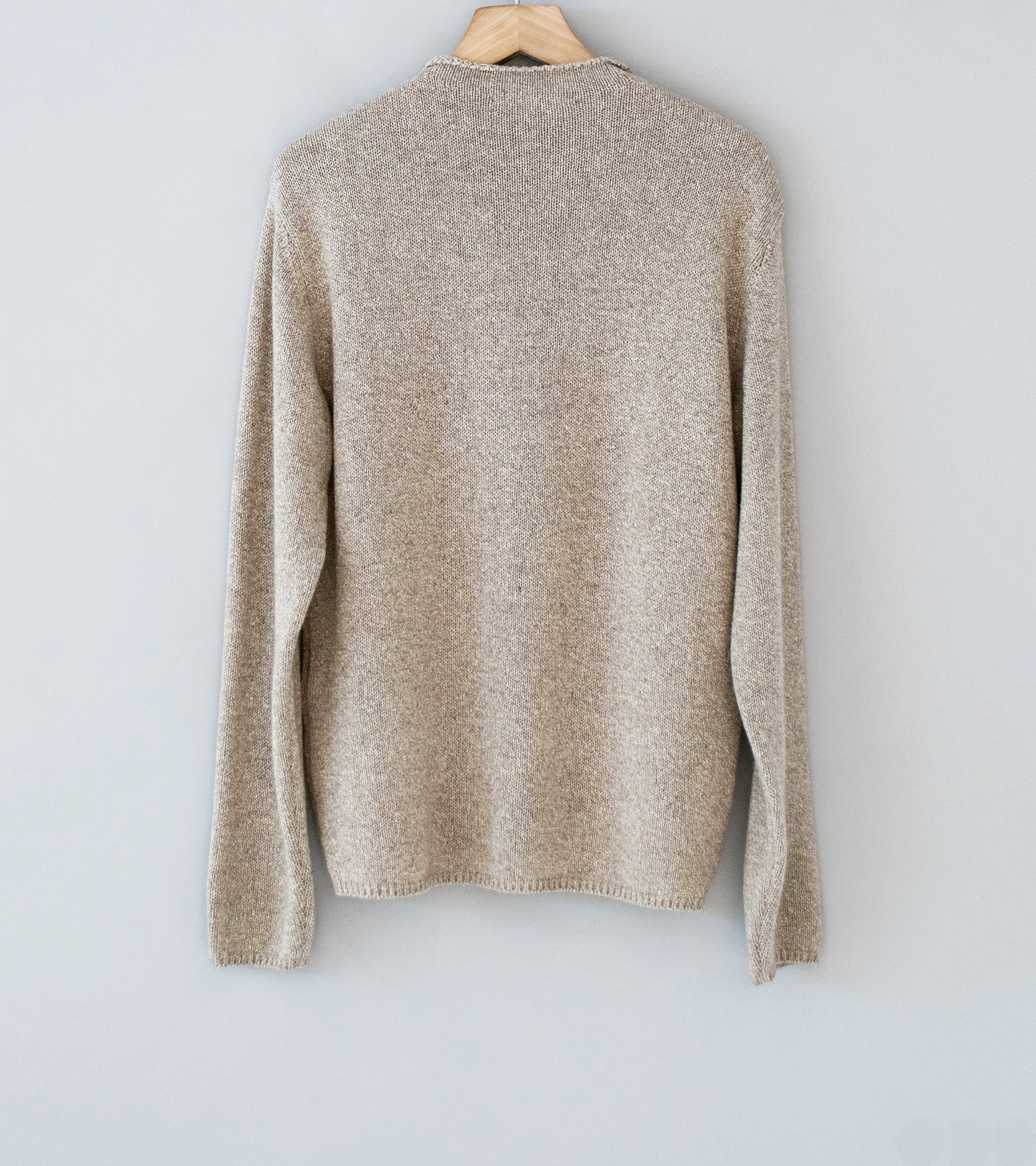 Auralee 'Cashmere Silk Melange Knit P/O' (Mix Beige) - Image 7