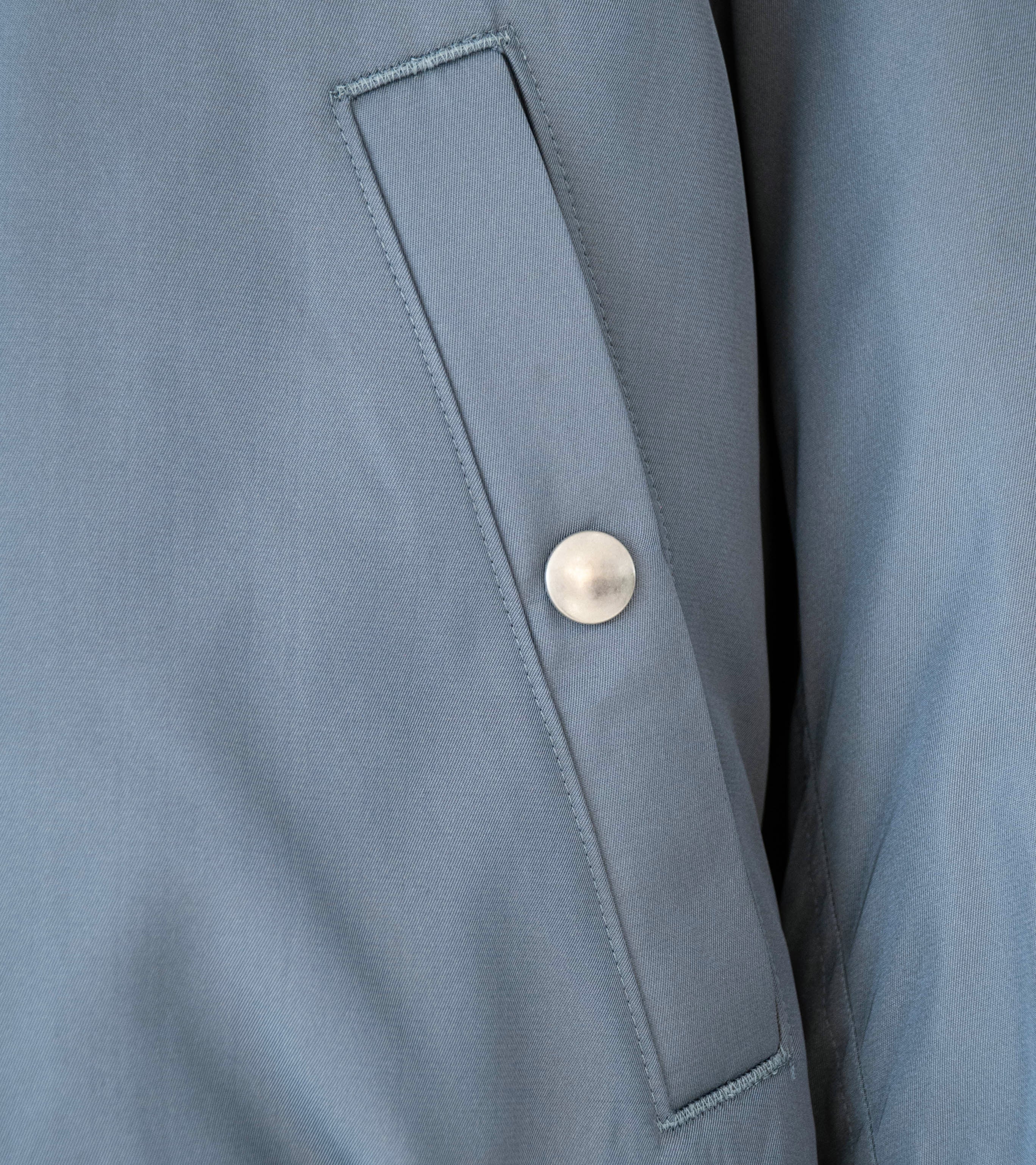 Auralee 'High Density Silk Twill Flight Blouson' (Blue Gray) - Image 4