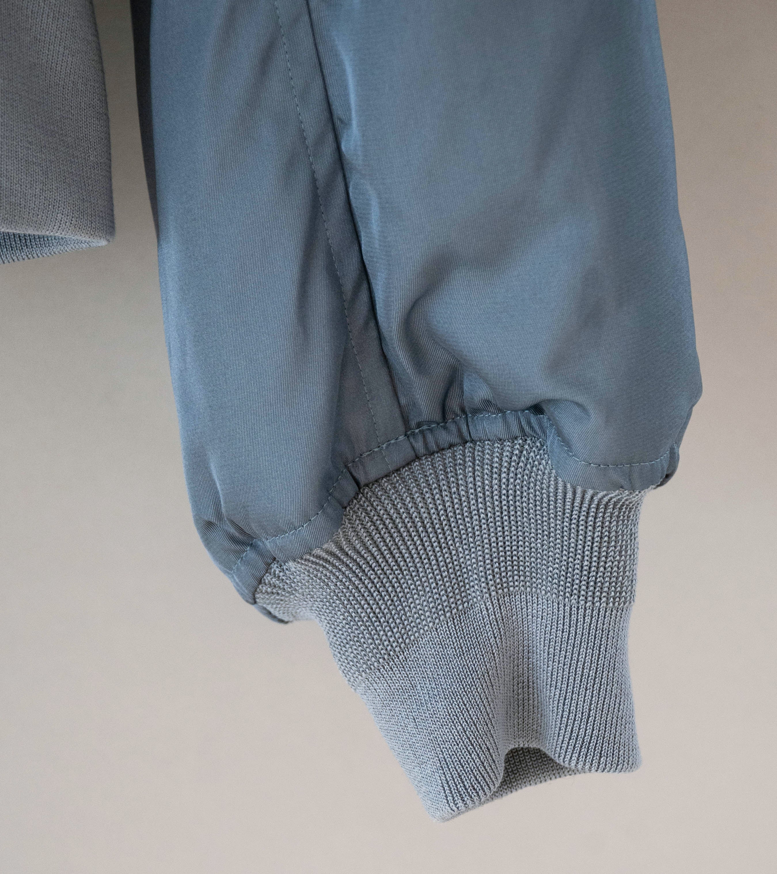 Auralee 'High Density Silk Twill Flight Blouson' (Blue Gray) - Image 5
