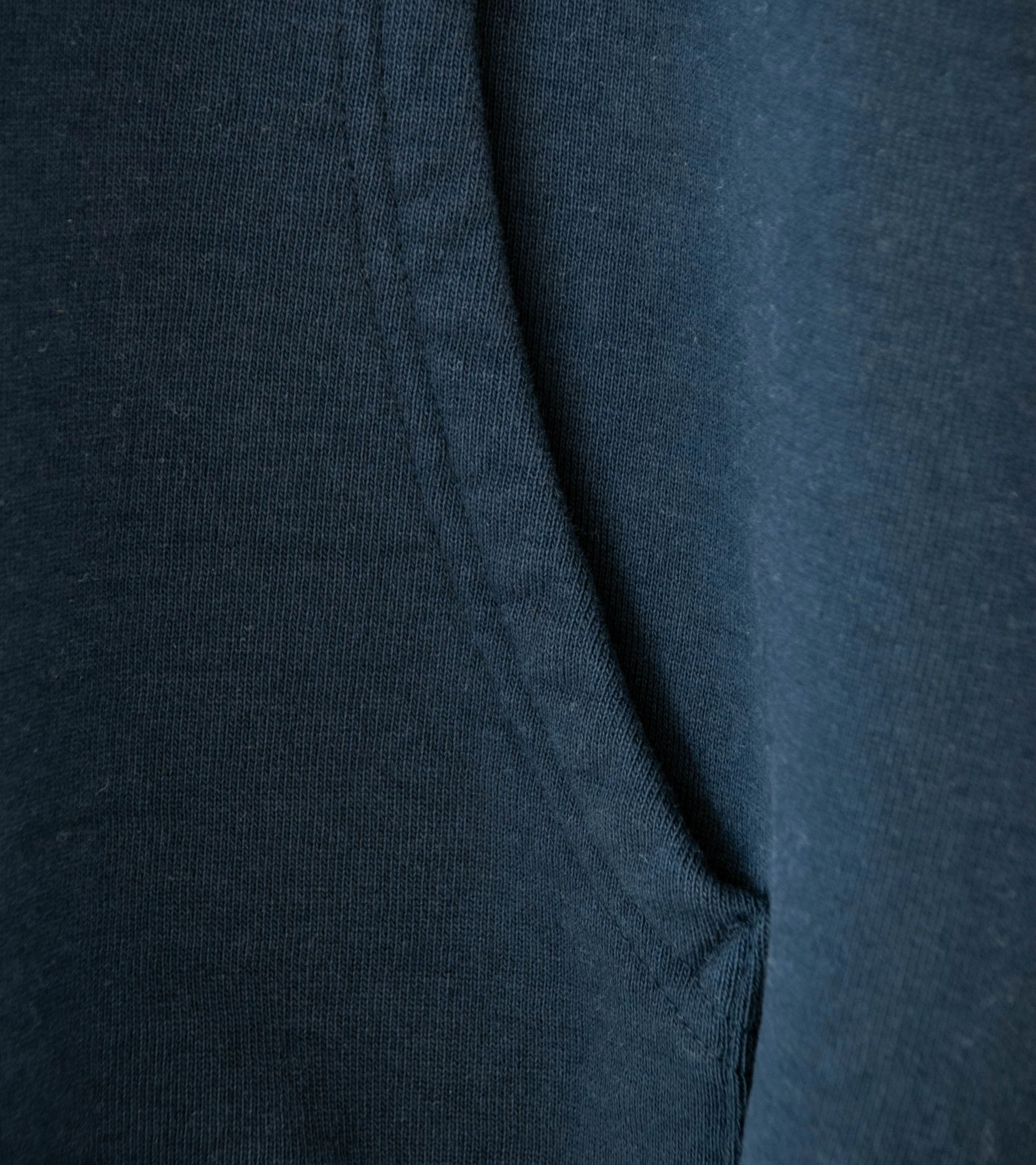 Auralee 'Smooth Soft BD Sweat P/O Parka' (Dark Navy / Smoky White) - Image 4
