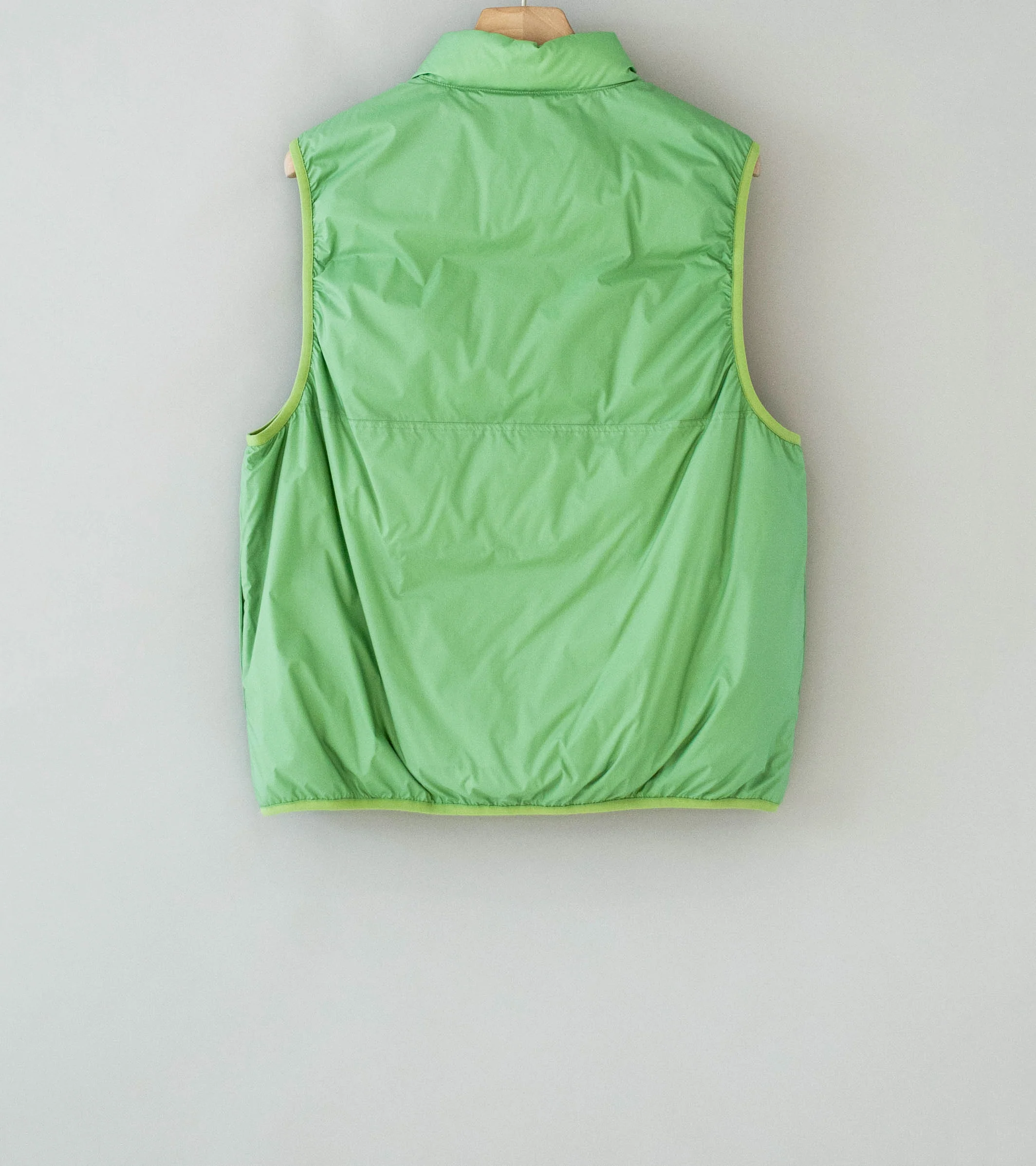 Auralee 'Super Light Nylon Ripstop Down P/O Vest' (Light Green) - Image 7