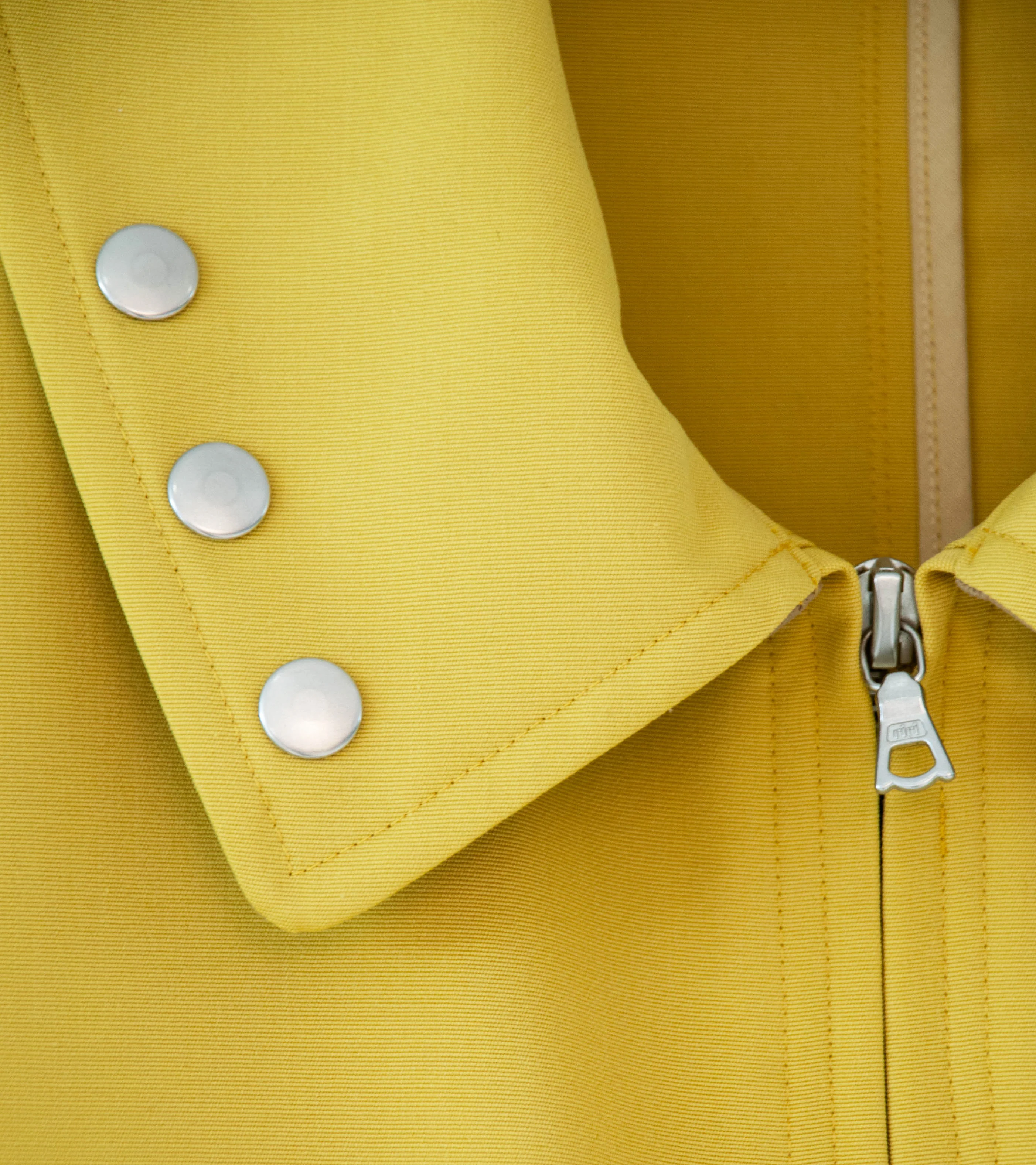 Auralee 'Wool Max Canvas Blouson' (Mustard Yellow) - Image 9