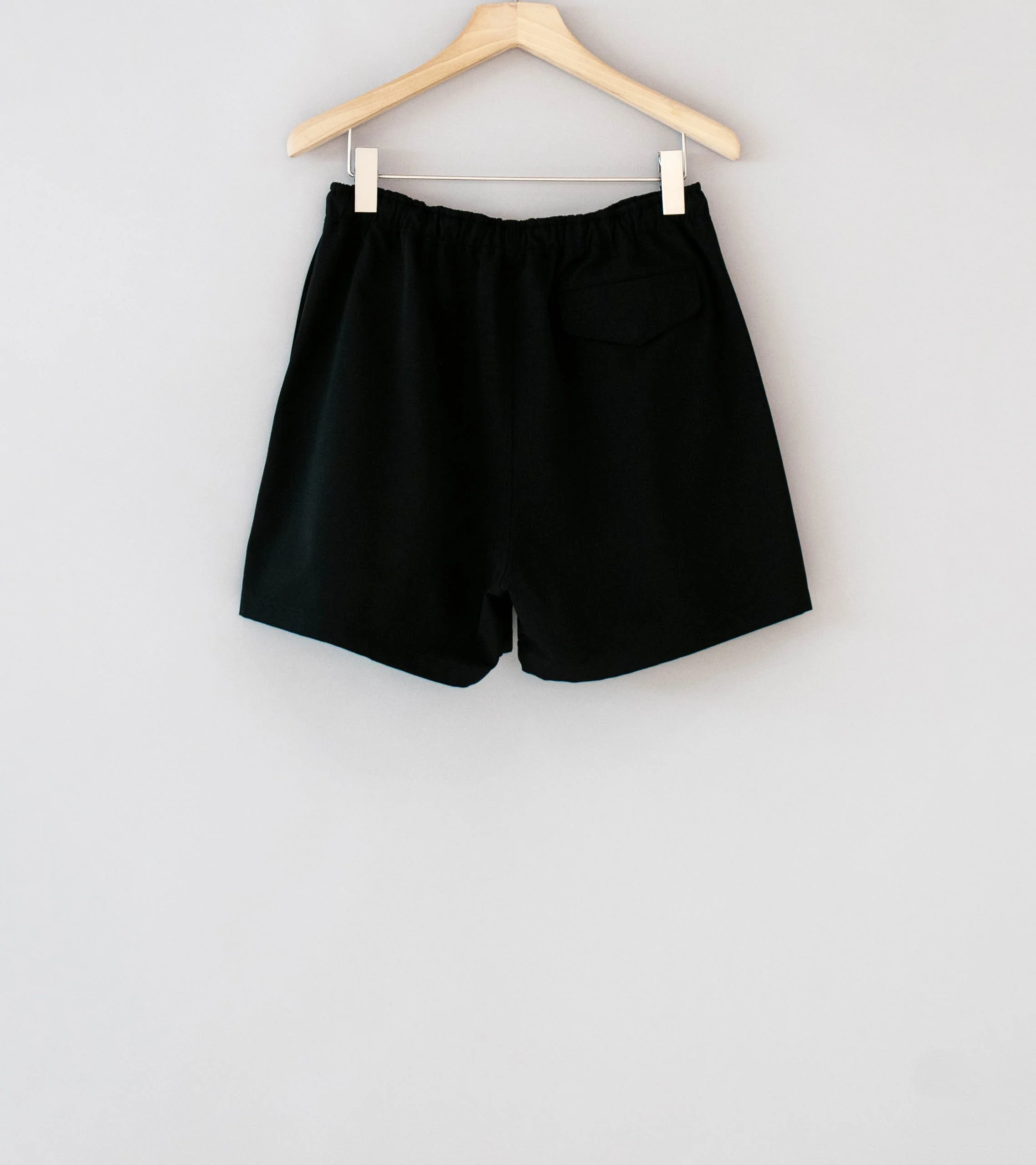 Auralee 'Wool Max Canvas Shorts' (Black) - Image 5