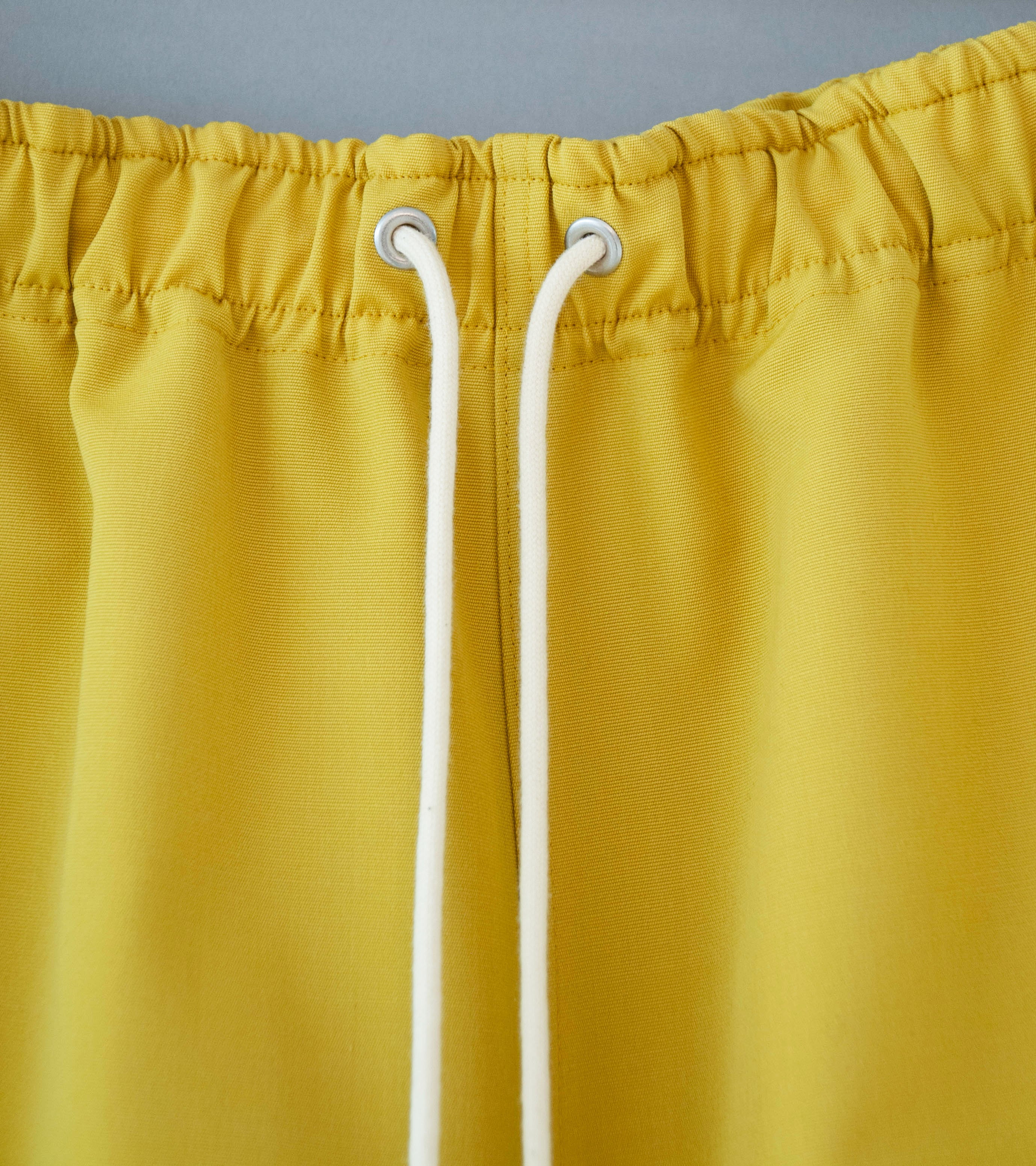 Auralee 'Wool Max Canvas Shorts' (Mustard Yellow) - Image 4