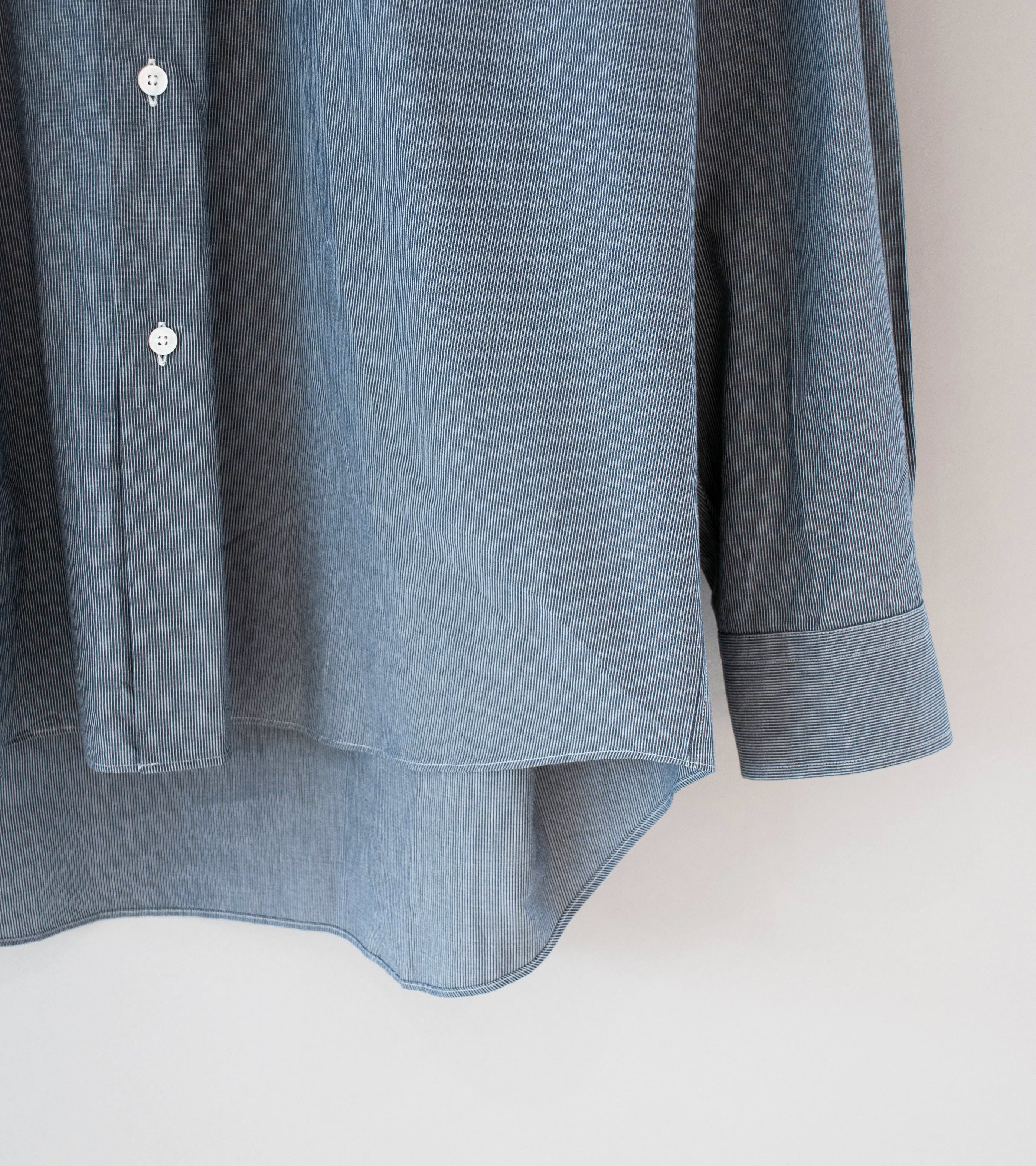 Bauth 'Cotton Stripe Shirt' (Blue Stripe) - Image 5
