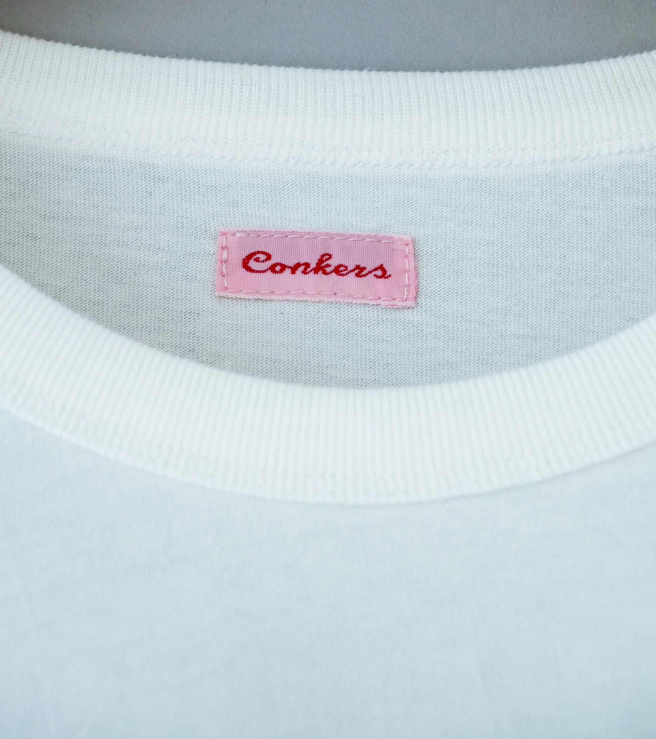 Conkers 'Long Sleeve Ringer Tee' (Raw White Brushed English Jersey) - Image 4