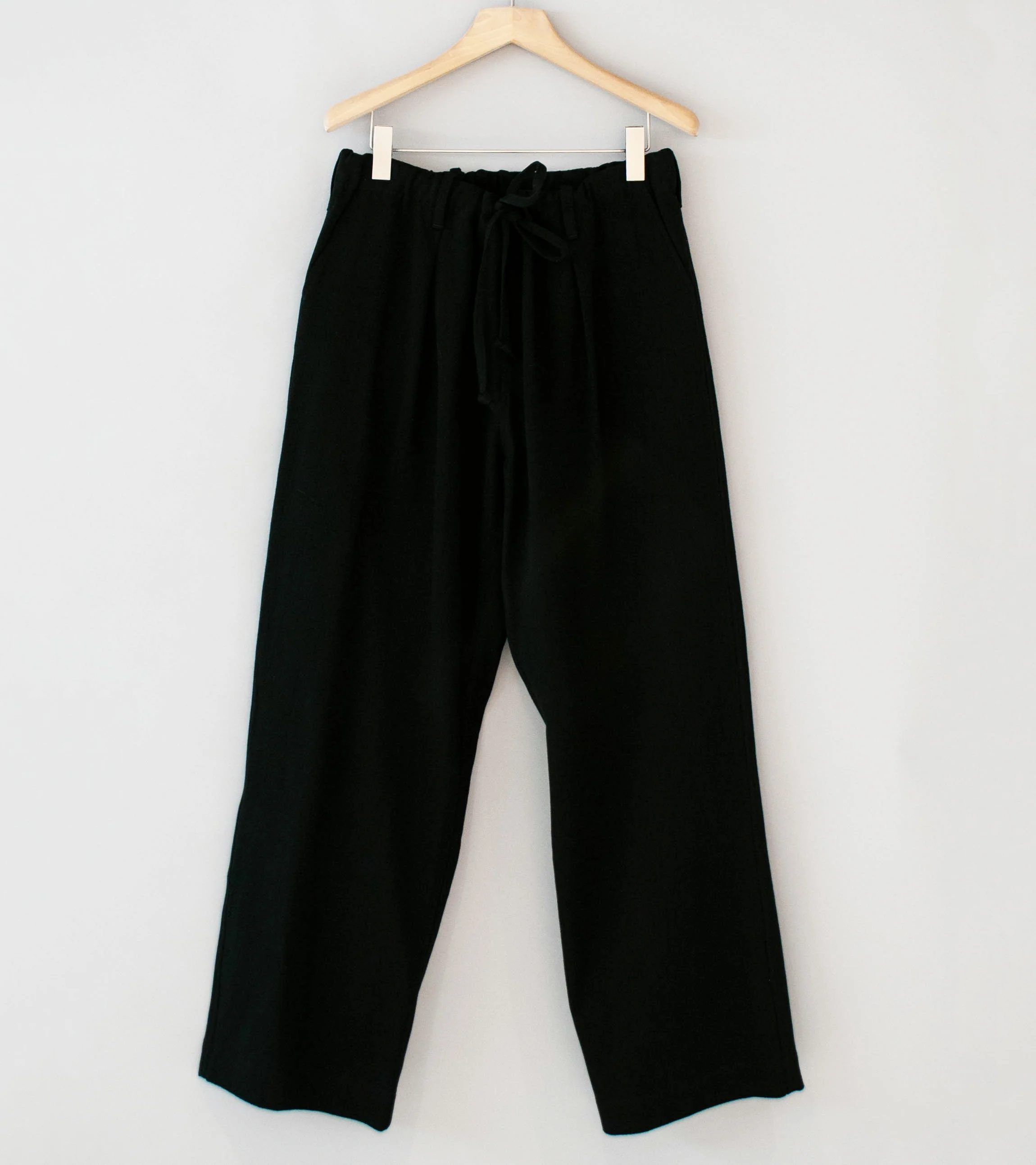 Conkers 'Rambler Trouser' (Black Cotton Flax Twill)