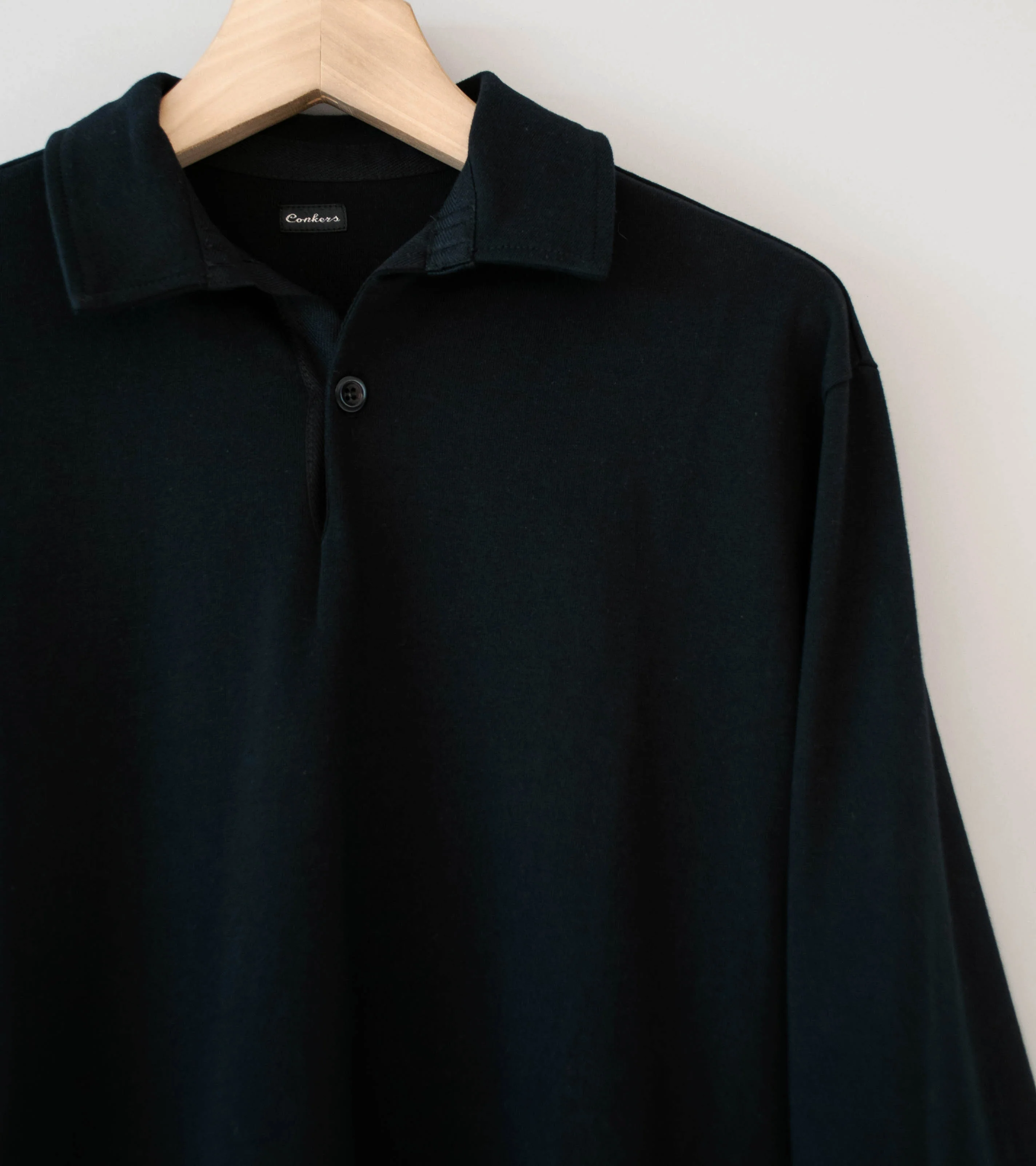 Conkers 'Rugby Shirt' (Black Organic Cotton Jersey) - Image 2