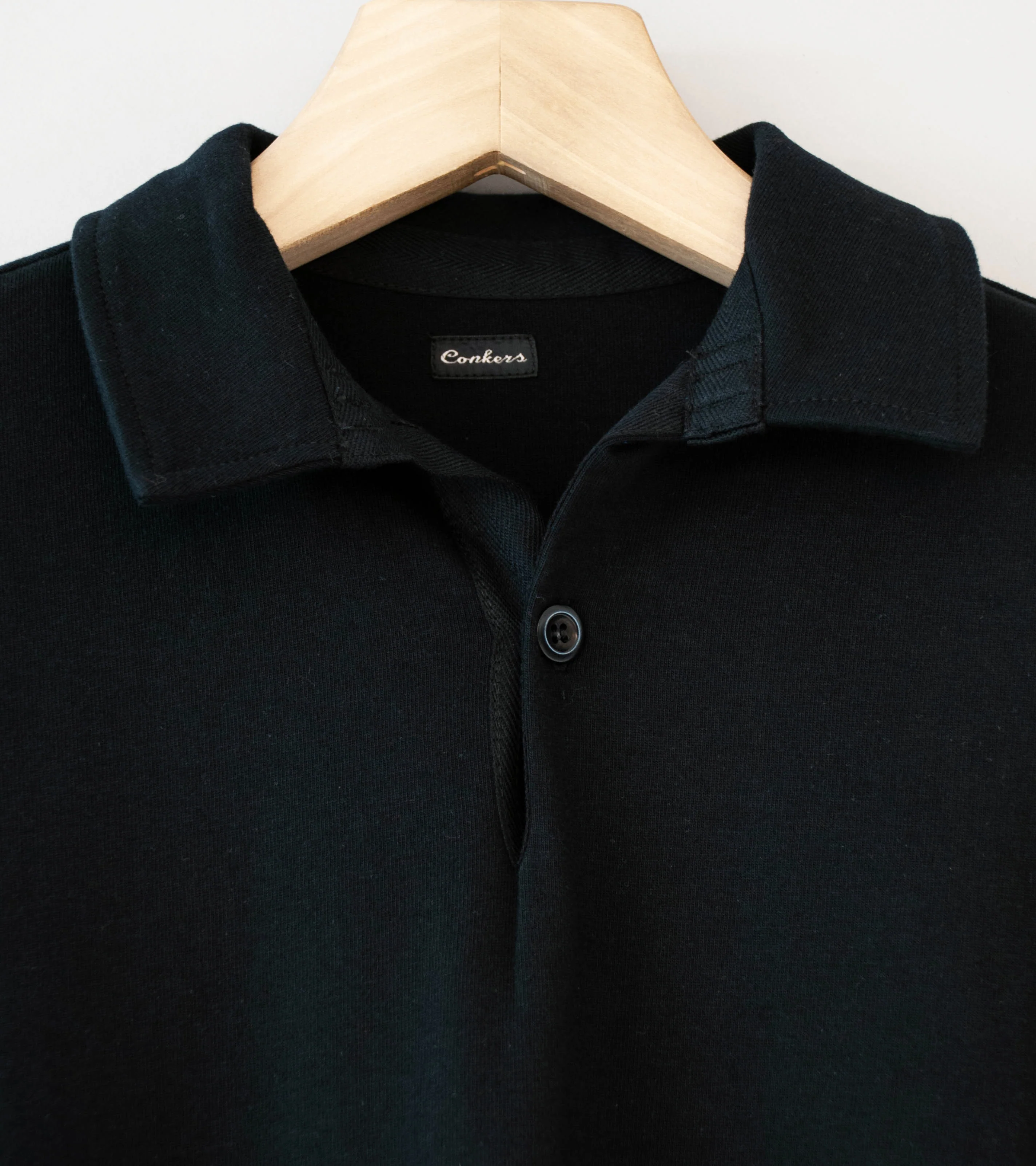 Conkers 'Rugby Shirt' (Black Organic Cotton Jersey) - Image 4