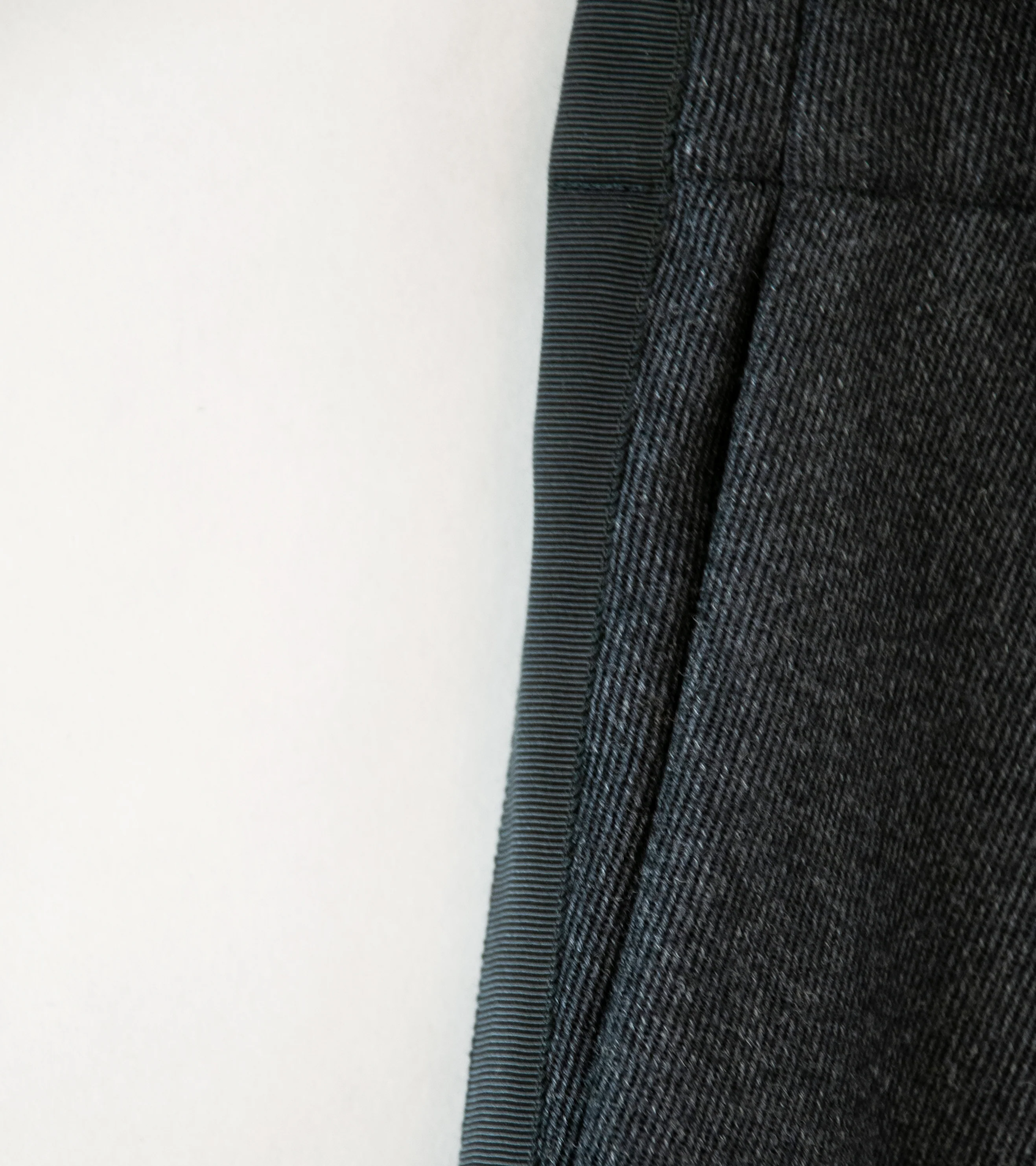 DERRICK 'Broken Stripe Suit Trouser' (Tonal Charcoal Hainsworth Merino Wool) - Image 3