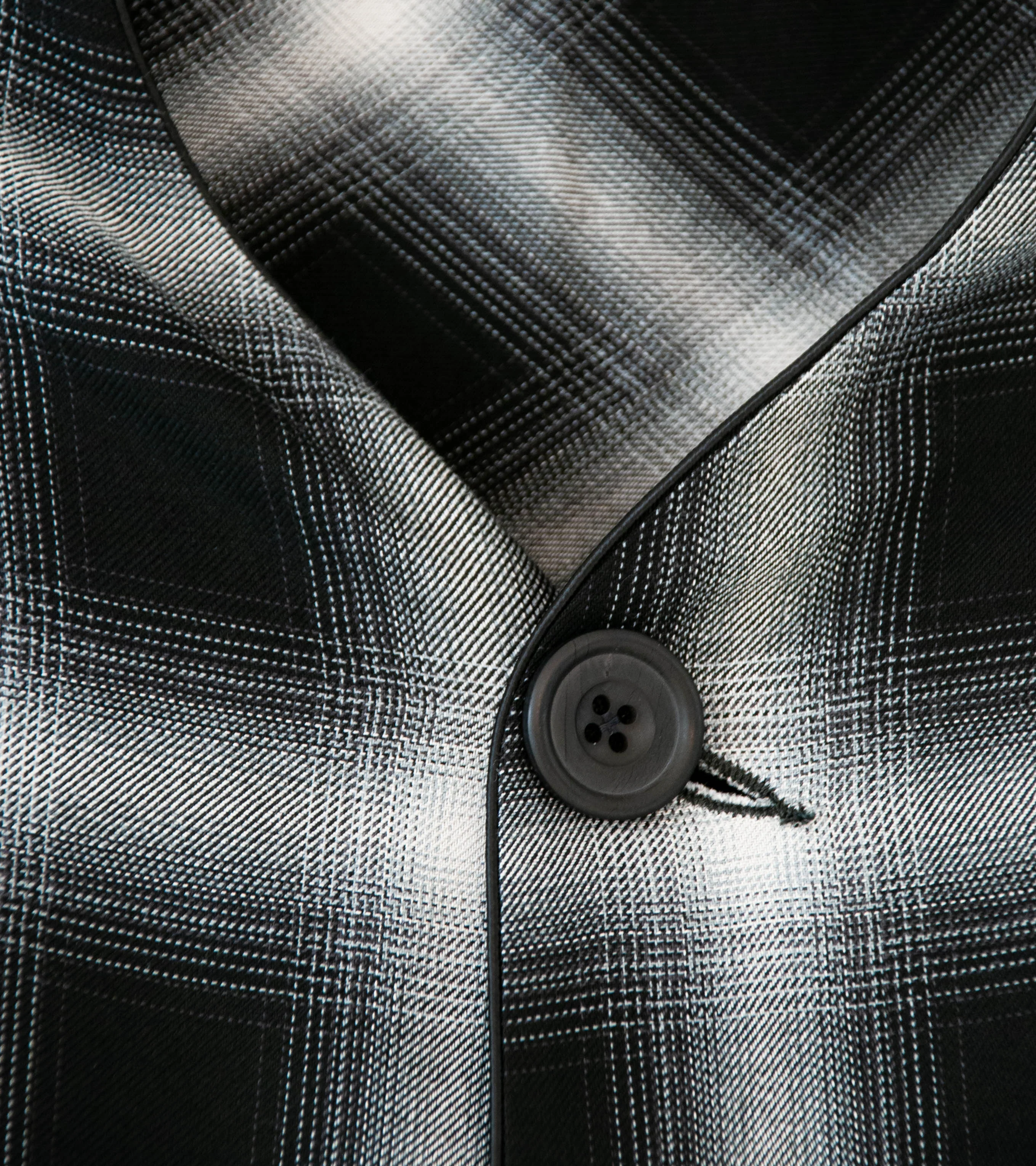 DERRICK 'Company SB Jacket' (Black Grey Pyjama Viscose Shadow Check) - Image 7