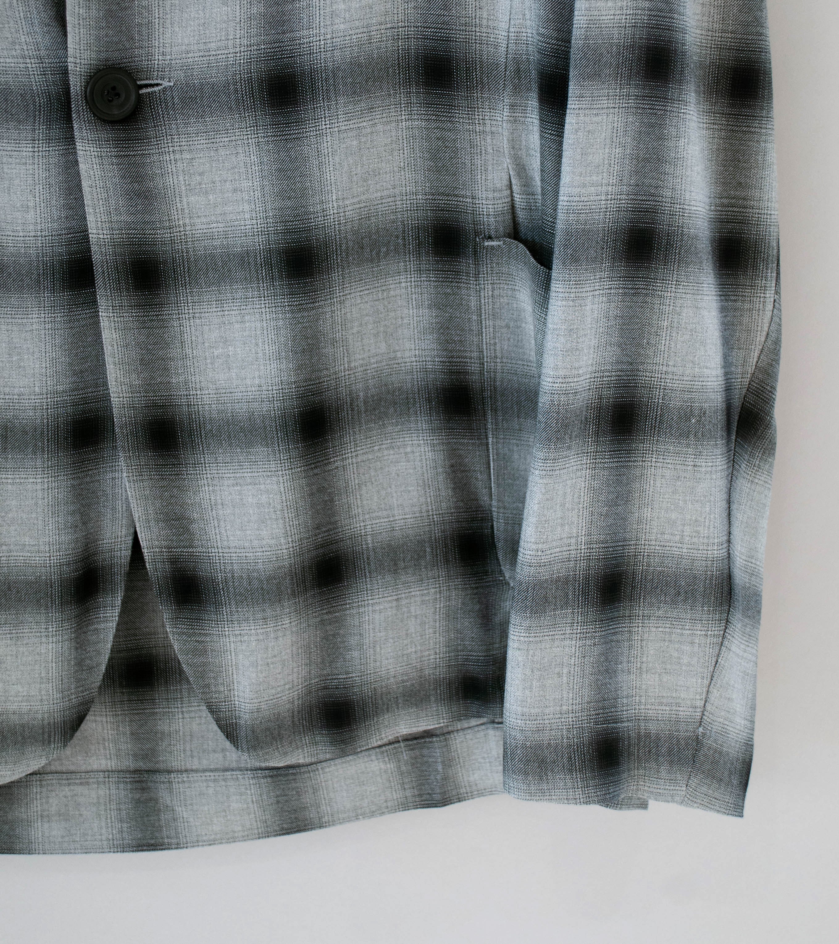 DERRICK 'Company SB Jacket' (Grey Black Pyjama Viscose Shadow Check) - Image 3