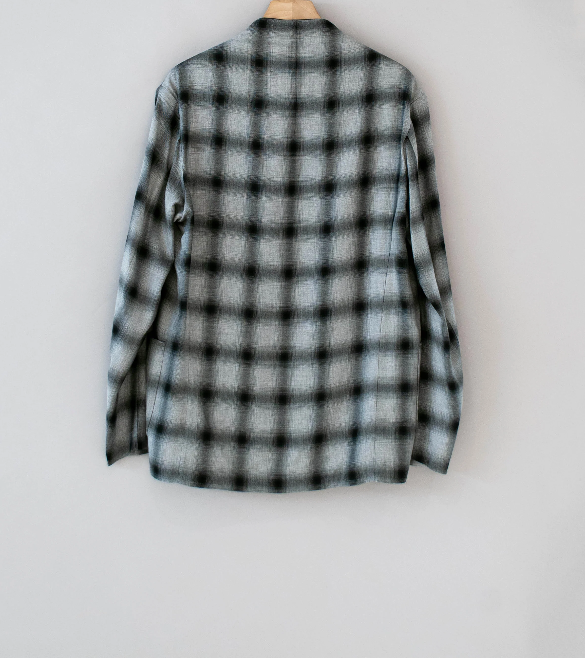 DERRICK 'Company SB Jacket' (Grey Black Pyjama Viscose Shadow Check) - Image 8