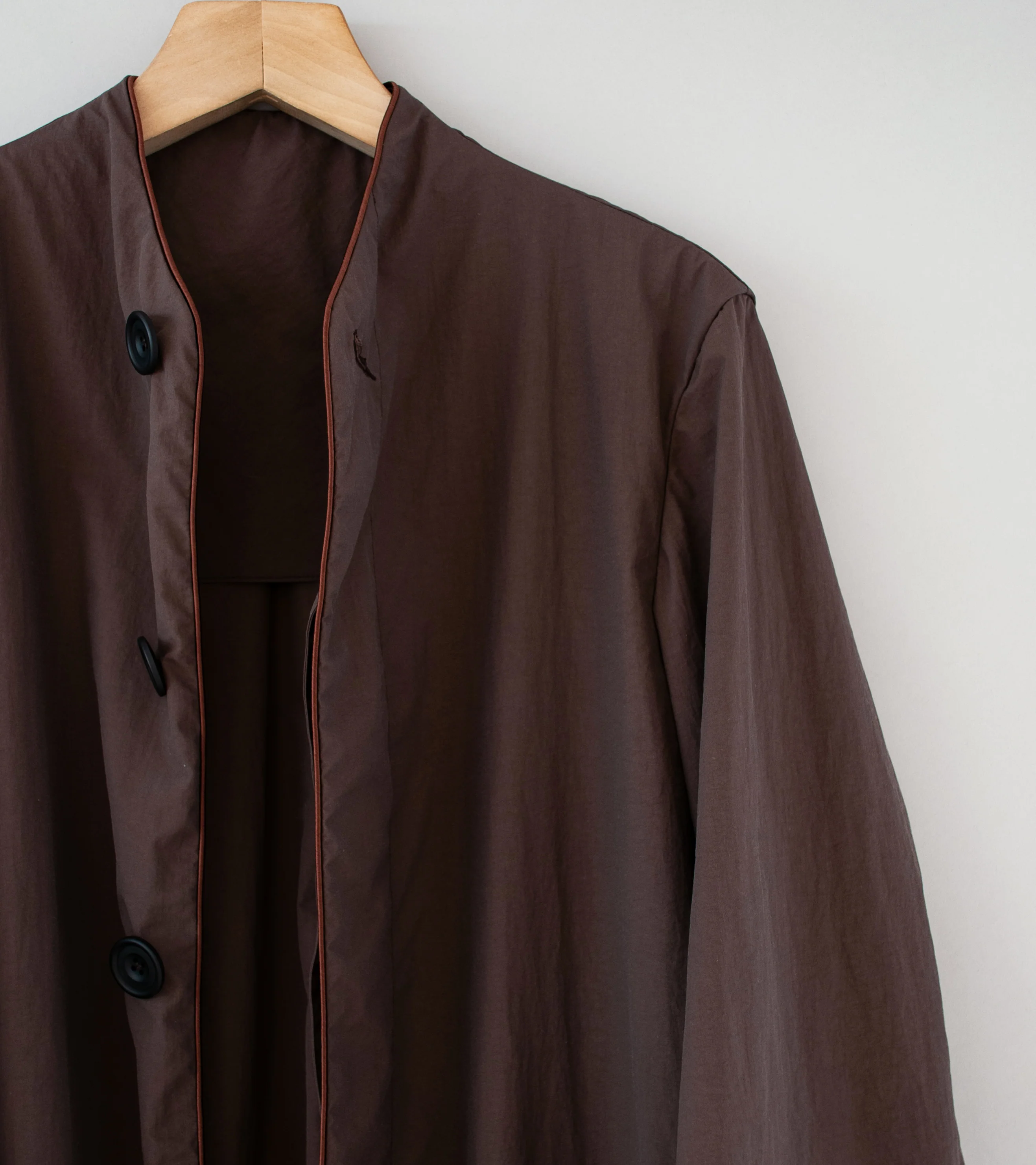 DERRICK 'Metro Coat' (Dark Earth Nylon Taffeta) - Image 3