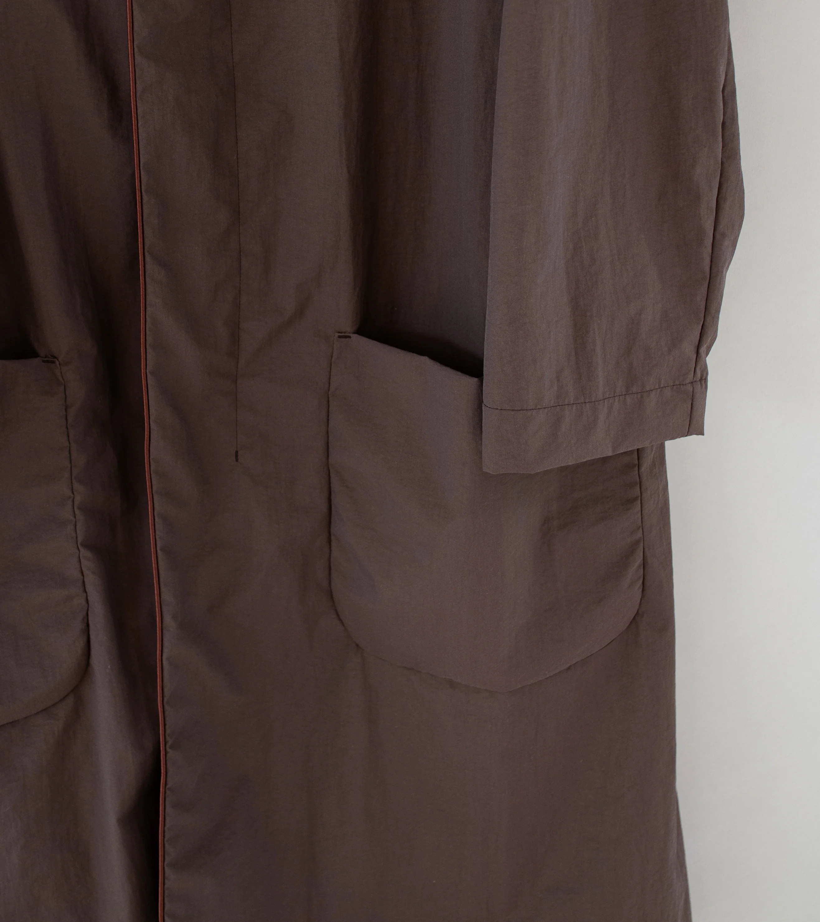 DERRICK 'Metro Coat' (Dark Earth Nylon Taffeta) - Image 5