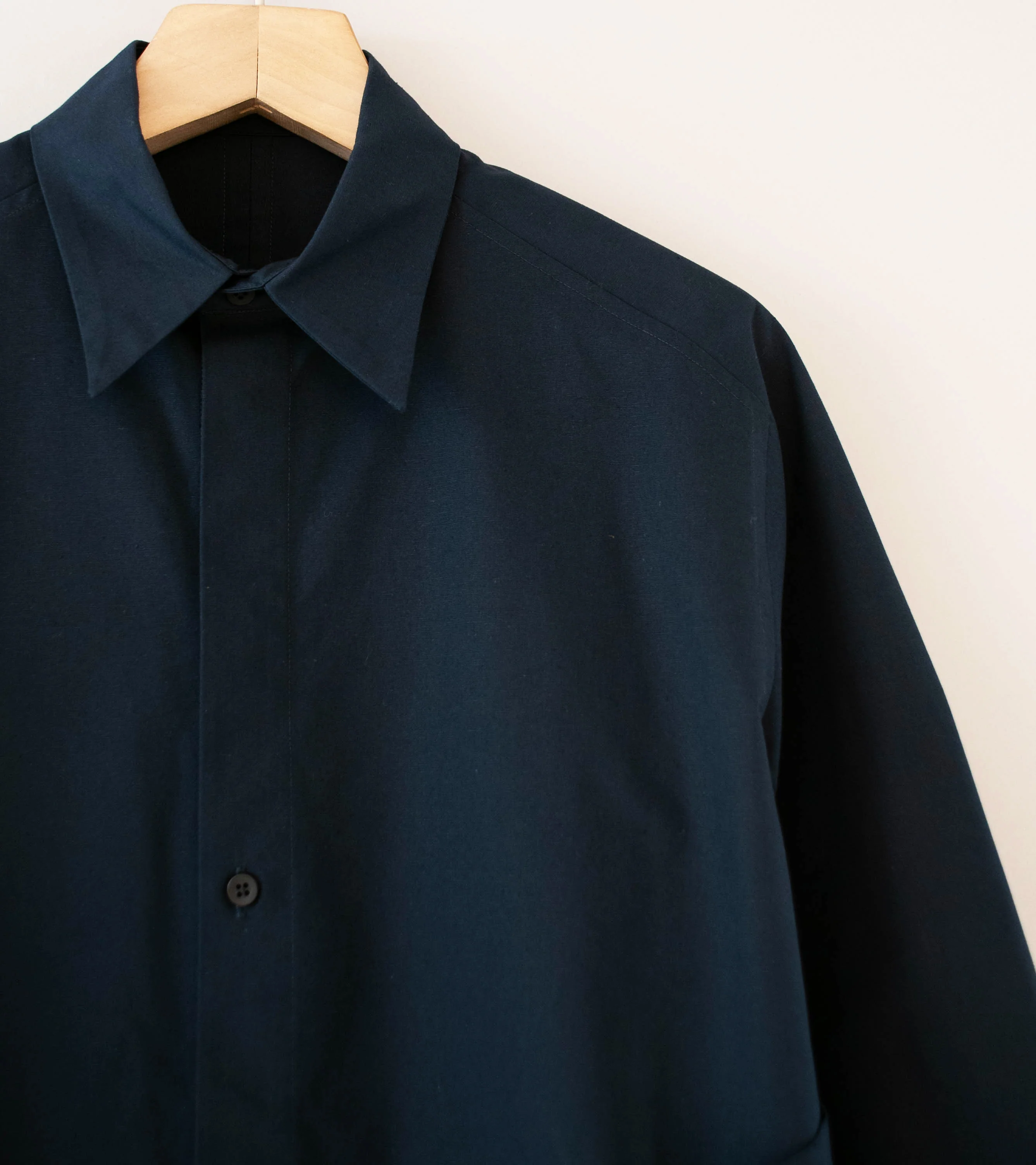 DERRICK 'Relay Shirt' (Studio Blue Cotton Silk Slubbed Weathercloth) - Image 2