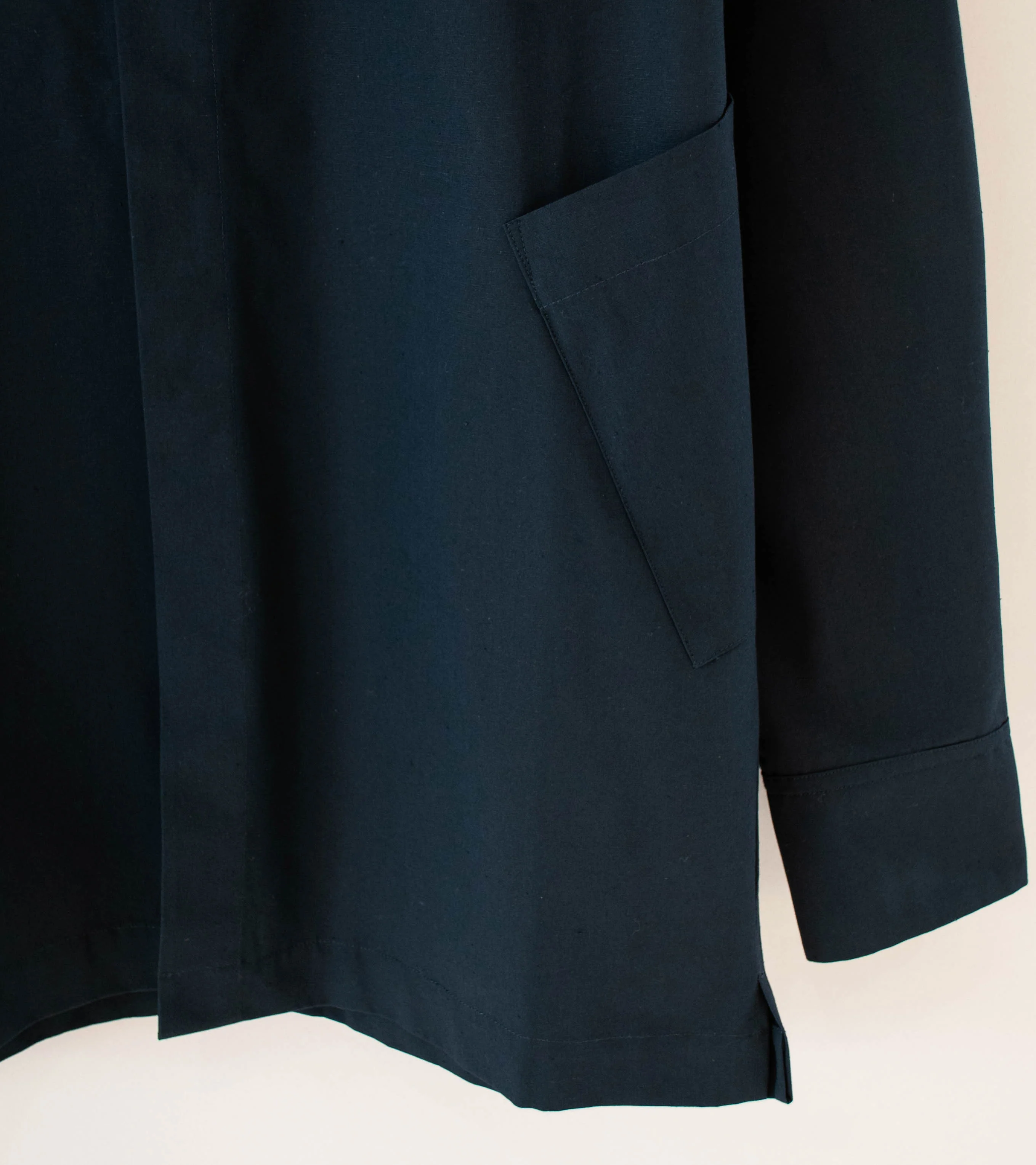 DERRICK 'Relay Shirt' (Studio Blue Cotton Silk Slubbed Weathercloth) - Image 3