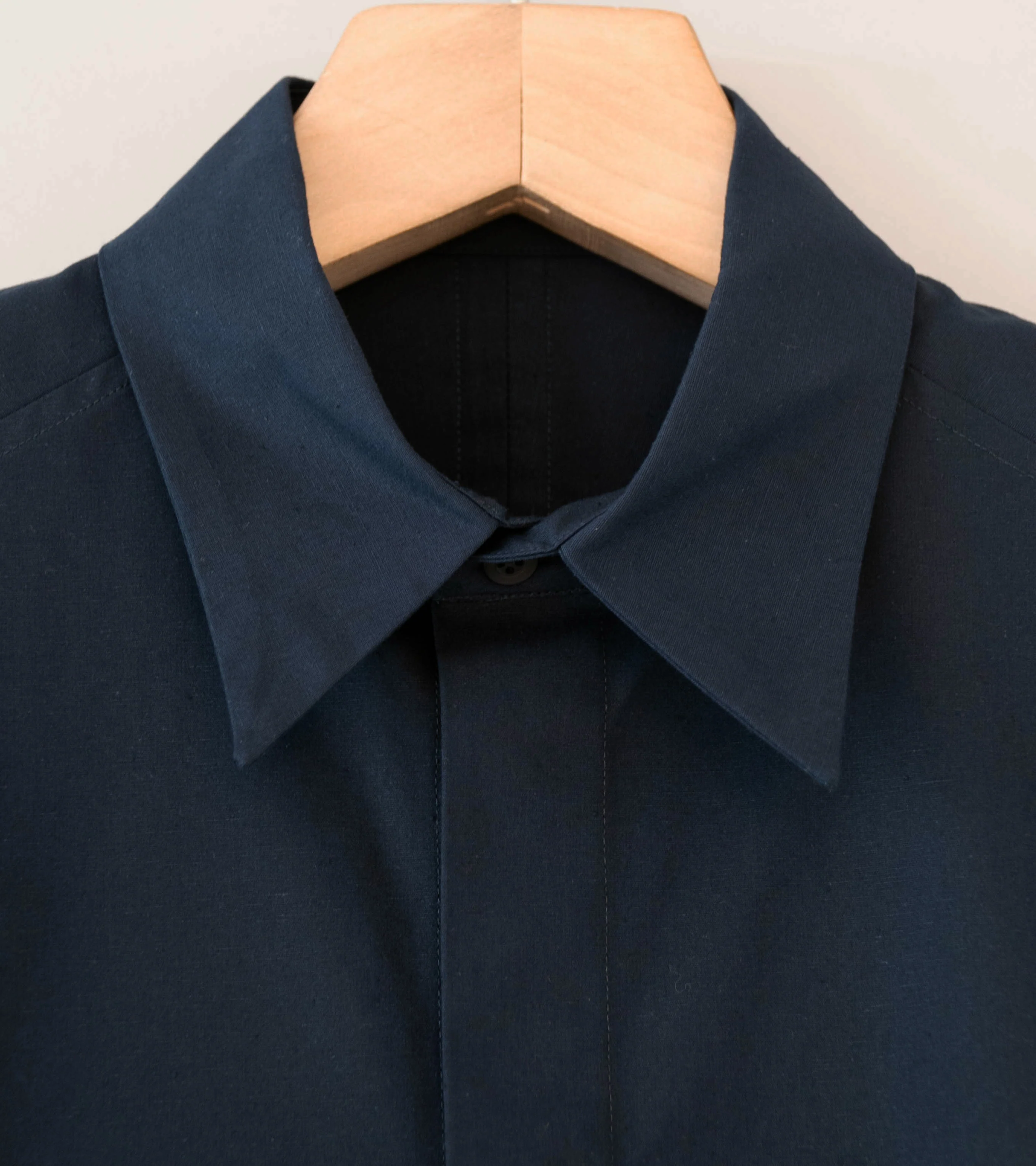 DERRICK 'Relay Shirt' (Studio Blue Cotton Silk Slubbed Weathercloth) - Image 6