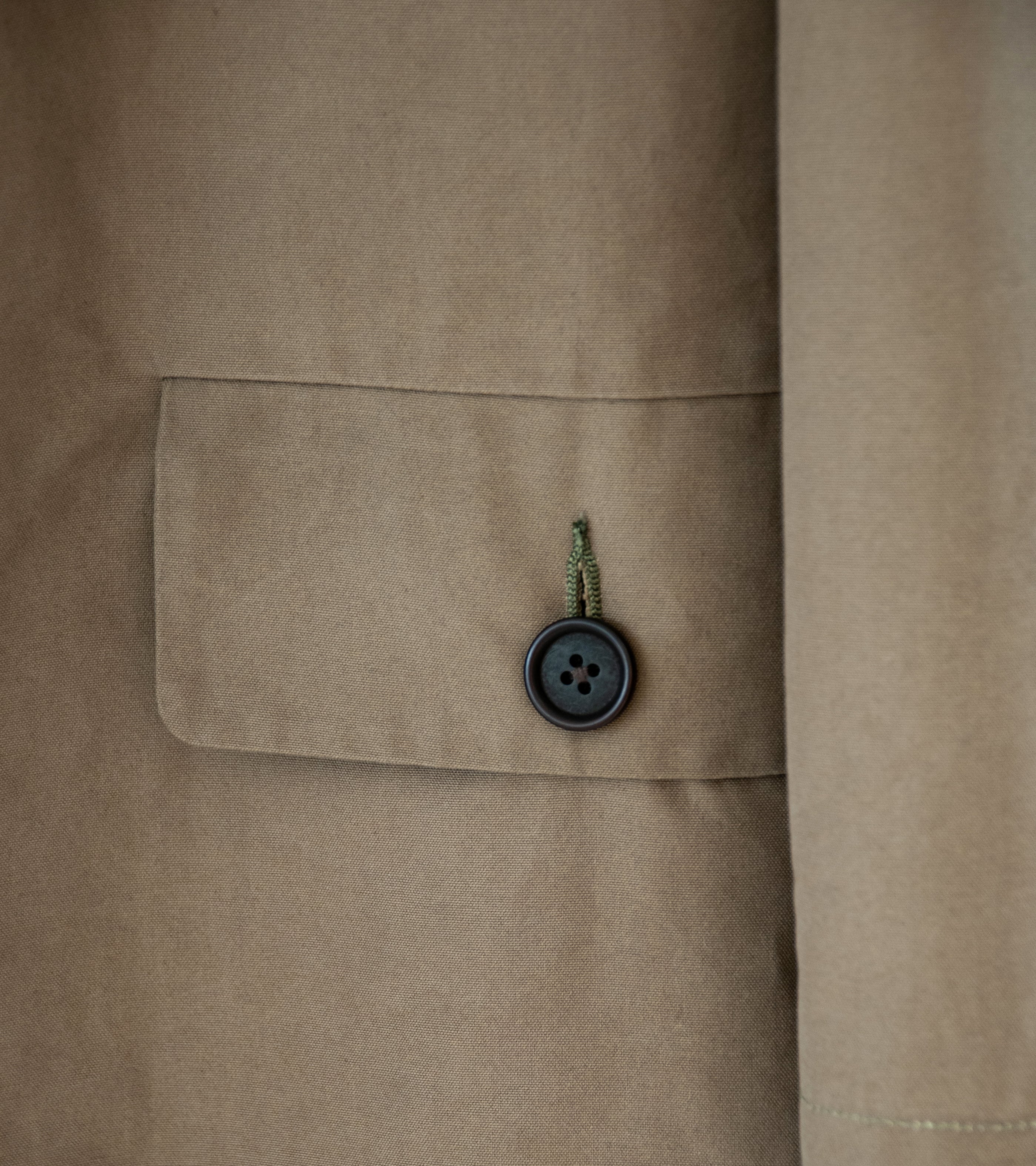 Evan Kinori 'Big Coat' (Dark Khaki Dry Waxed Cotton) - Image 4