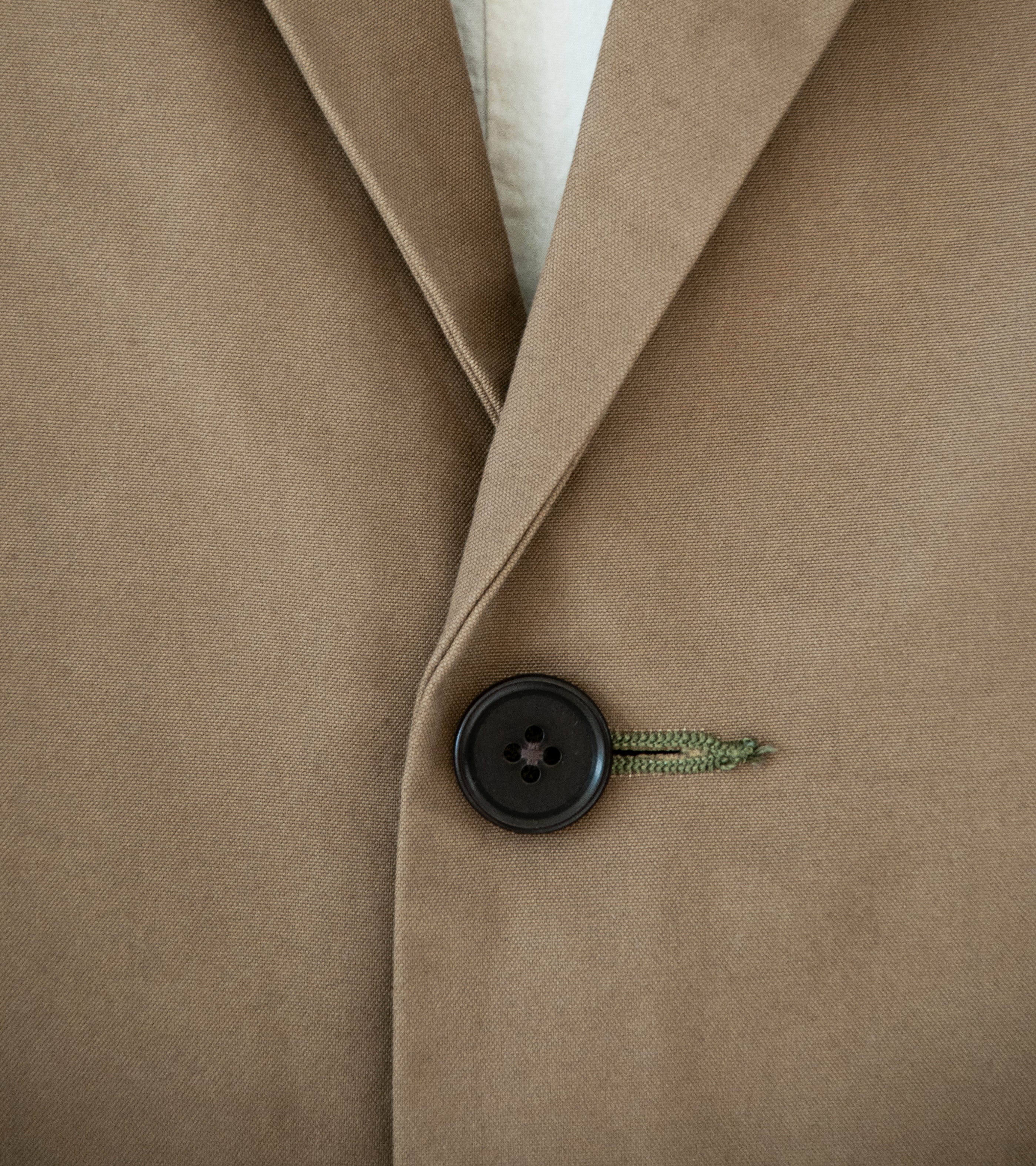 Evan Kinori 'Big Coat' (Dark Khaki Dry Waxed Cotton) - Image 6