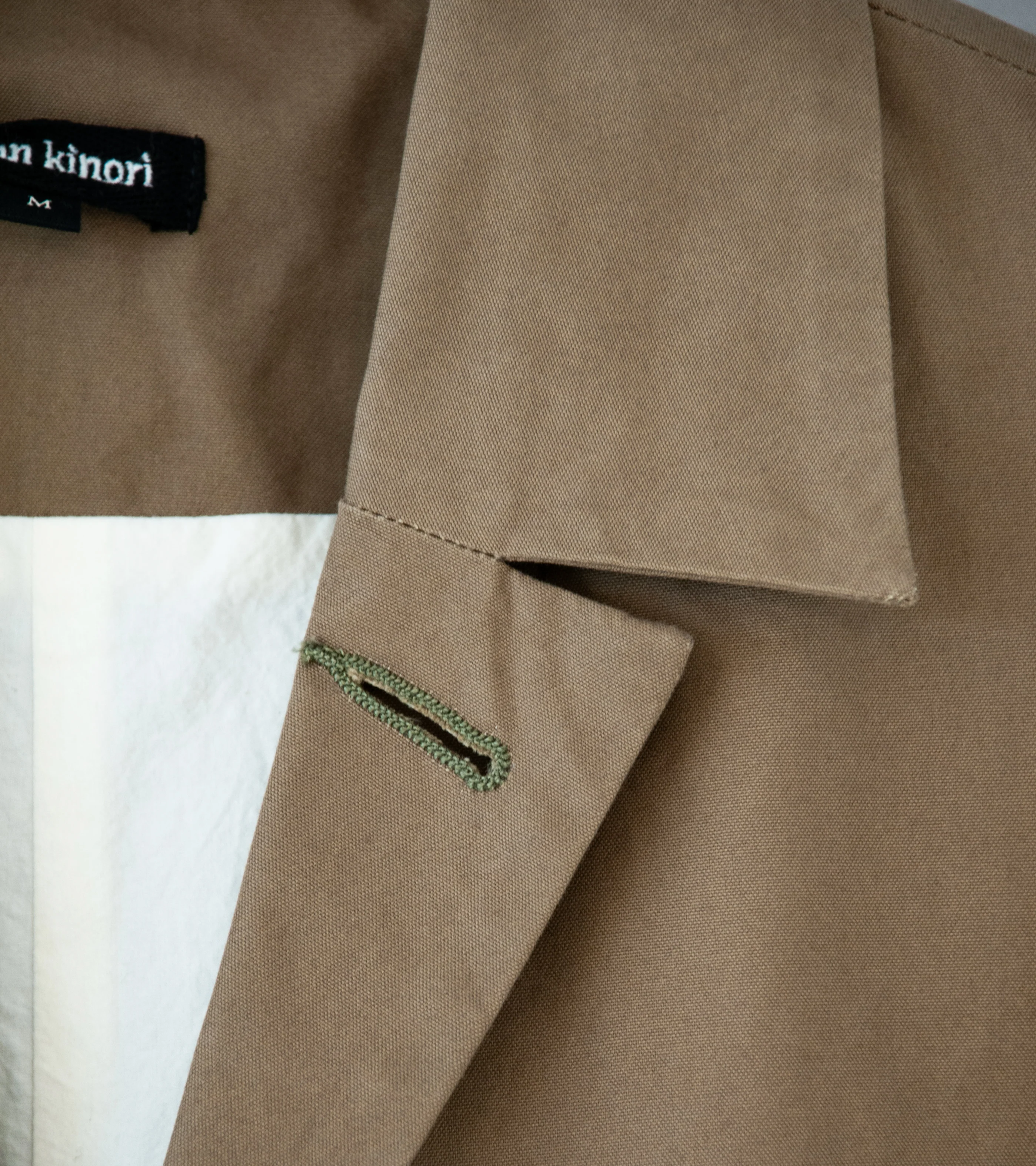 Evan Kinori 'Big Coat' (Dark Khaki Dry Waxed Cotton) - Image 7