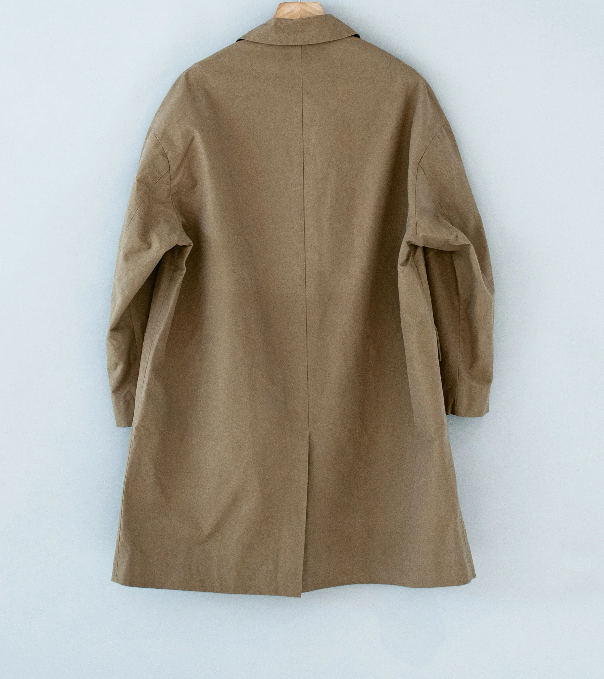 Evan Kinori 'Big Coat' (Dark Khaki Dry Waxed Cotton) - Image 8