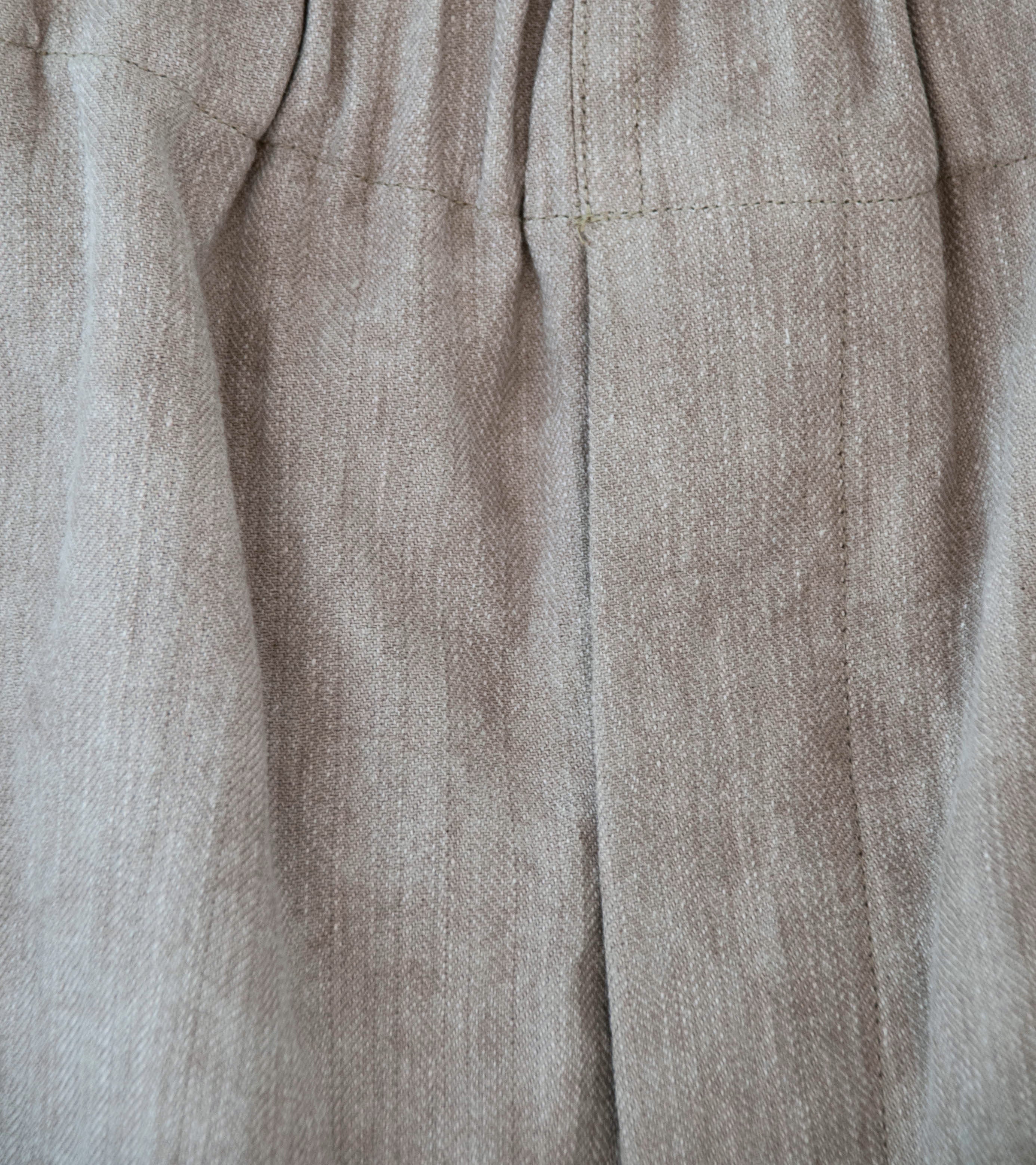 Evan Kinori 'Elastic Pant' (Dark Beige Cold Dye Linen Cotton Herringbone - Image 4