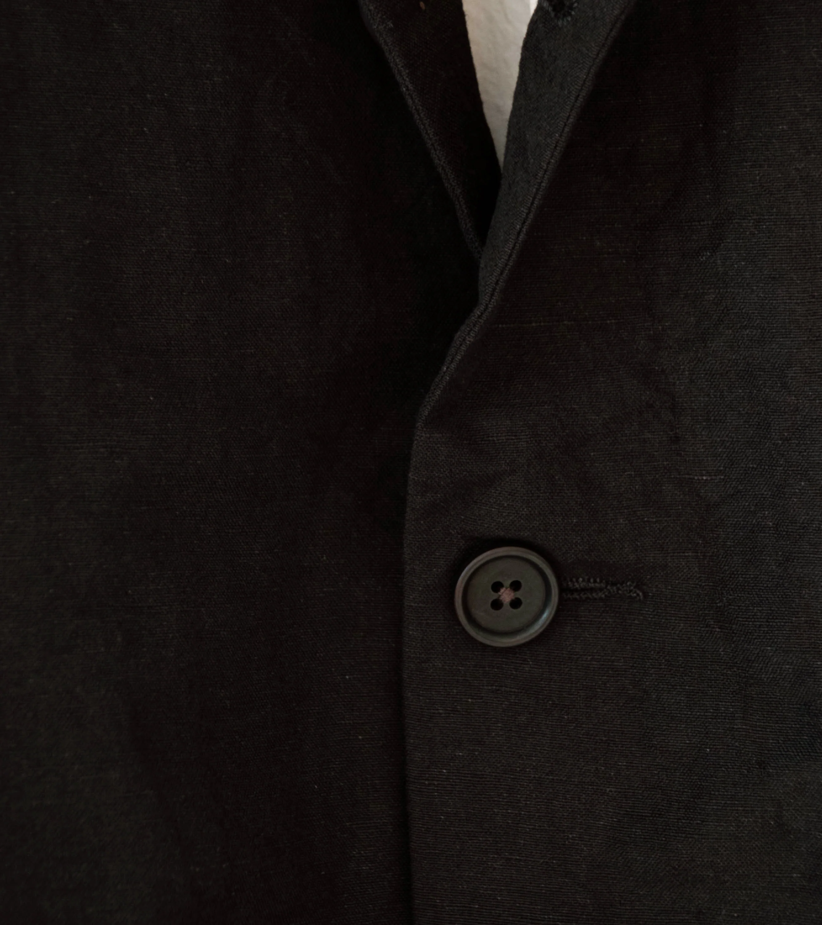 Evan Kinori 'Three Button Jacket' (Dark Brown Wool Linen Canvas) - Image 6