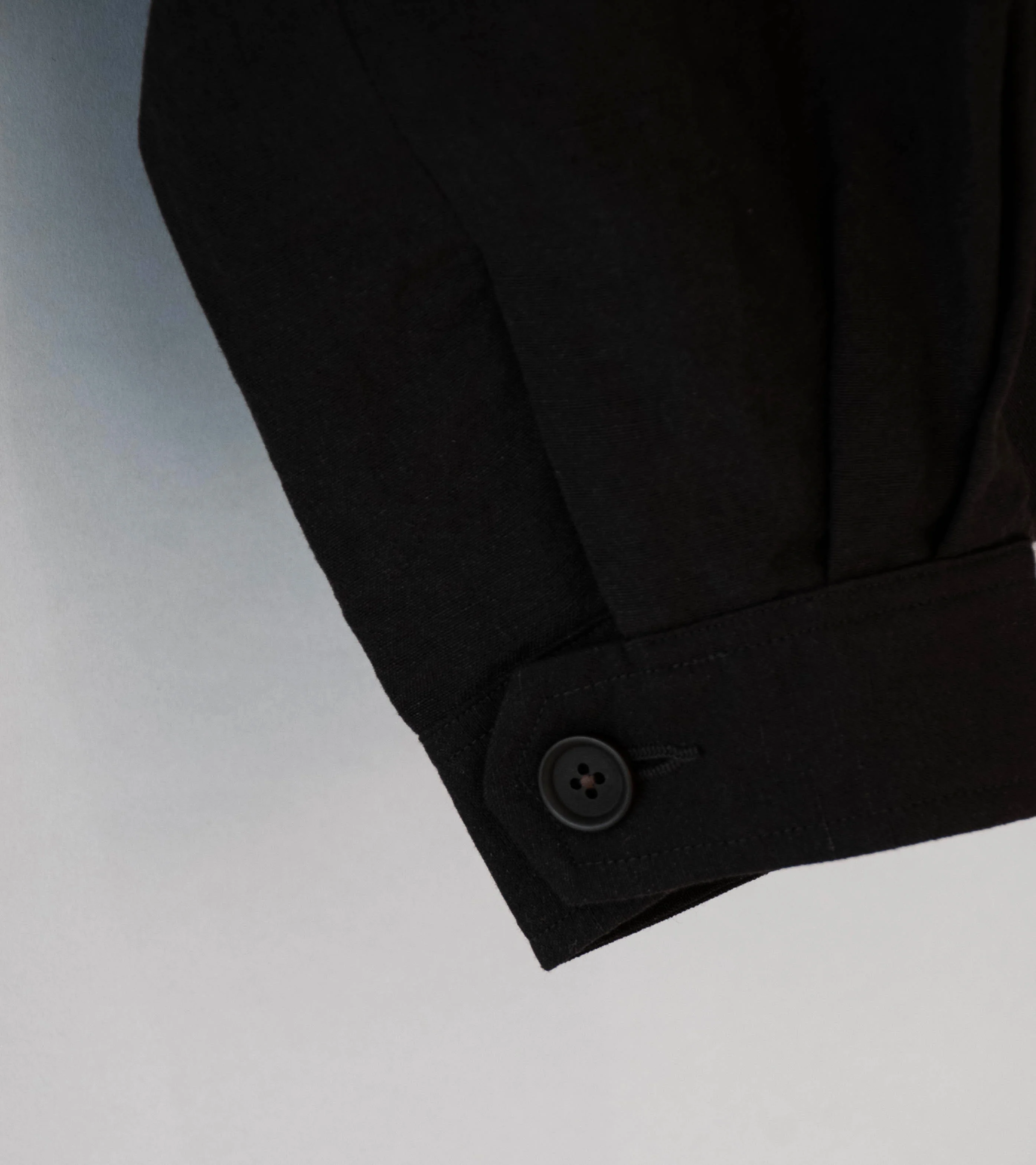 Evan Kinori 'Zip Jacket Two' (Dark Brown Wool Linen Canvas) - Image 5