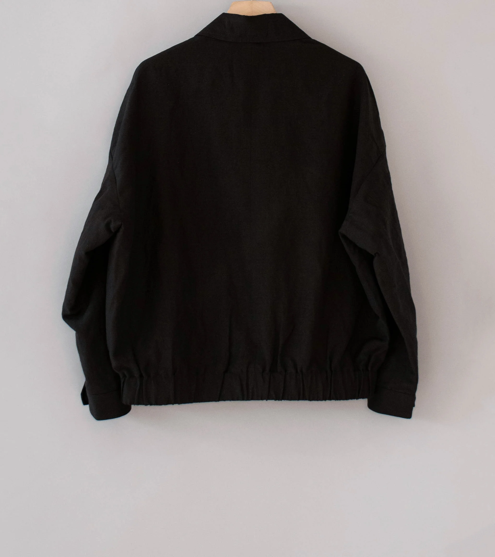 Evan Kinori 'Zip Jacket Two' (Dark Brown Wool Linen Canvas) - Image 7