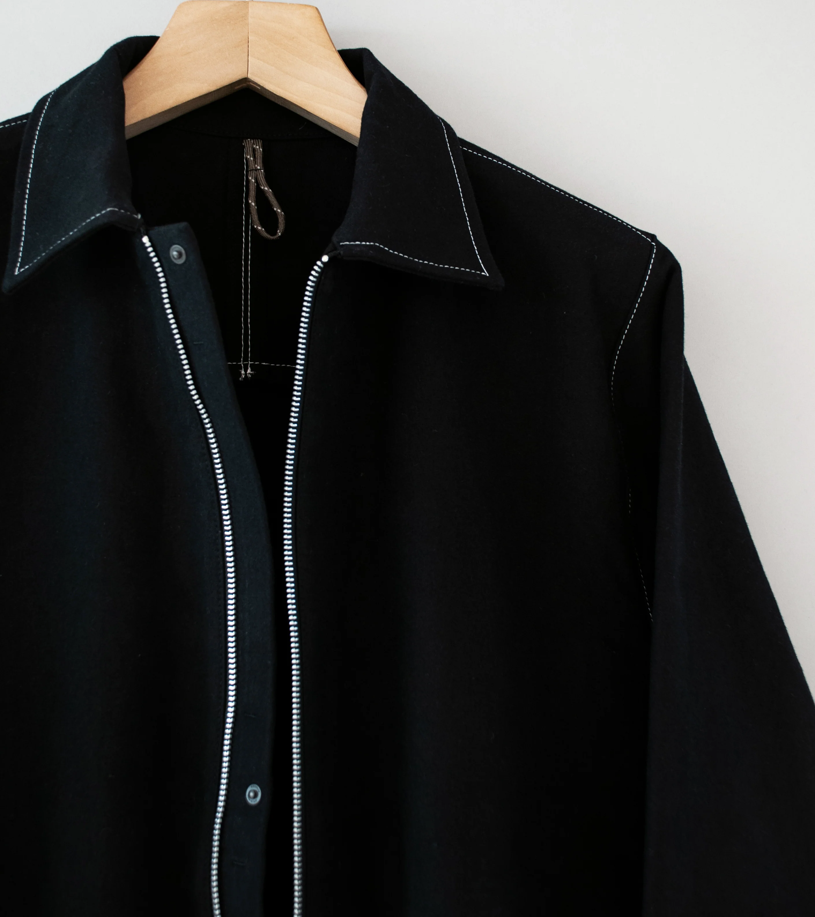 GILDA 'Jacket #1' (Black Moleskin w/ Contrast Stitching) - Image 3