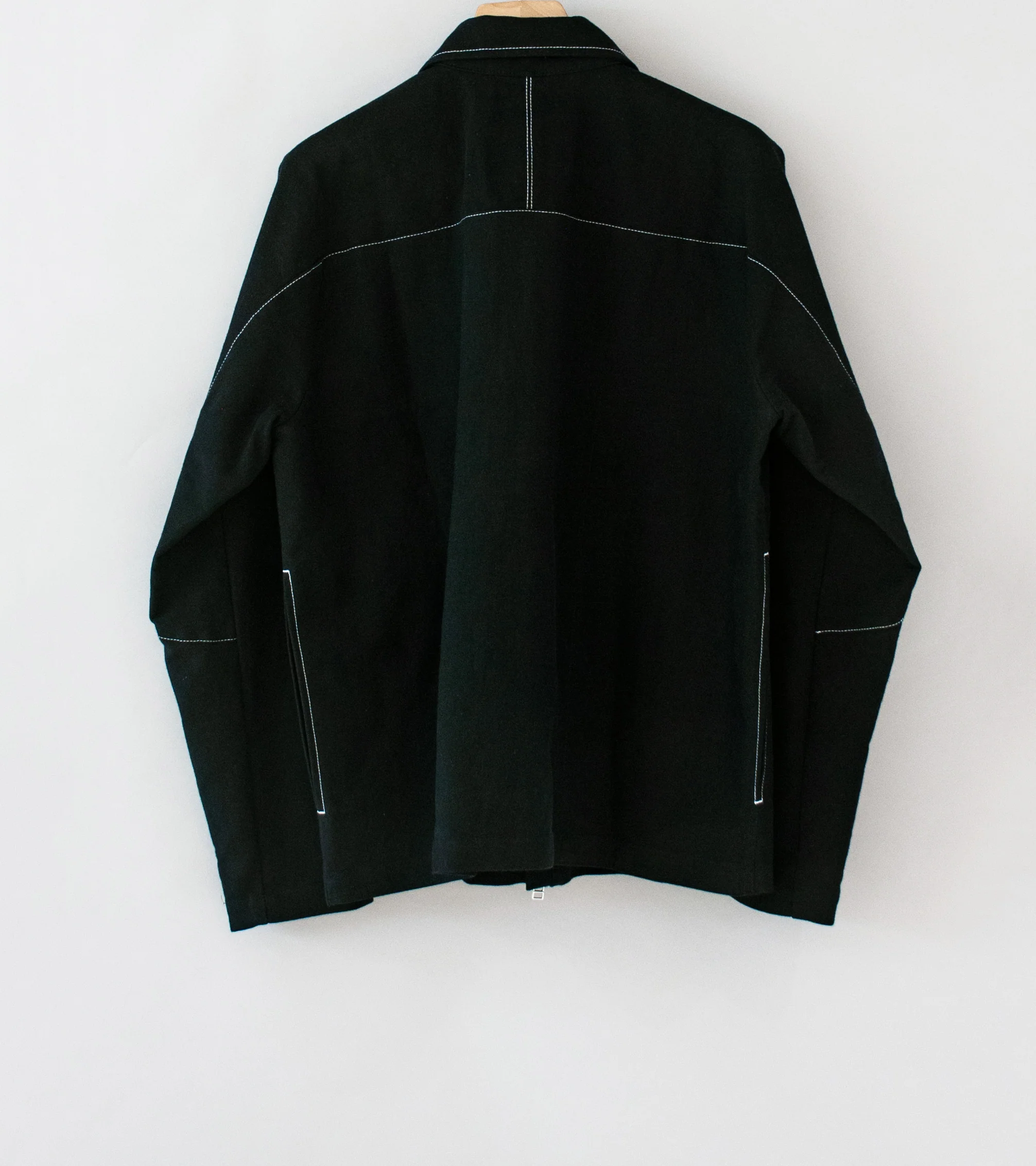 GILDA 'Jacket #1' (Black Moleskin w/ Contrast Stitching) - Image 9
