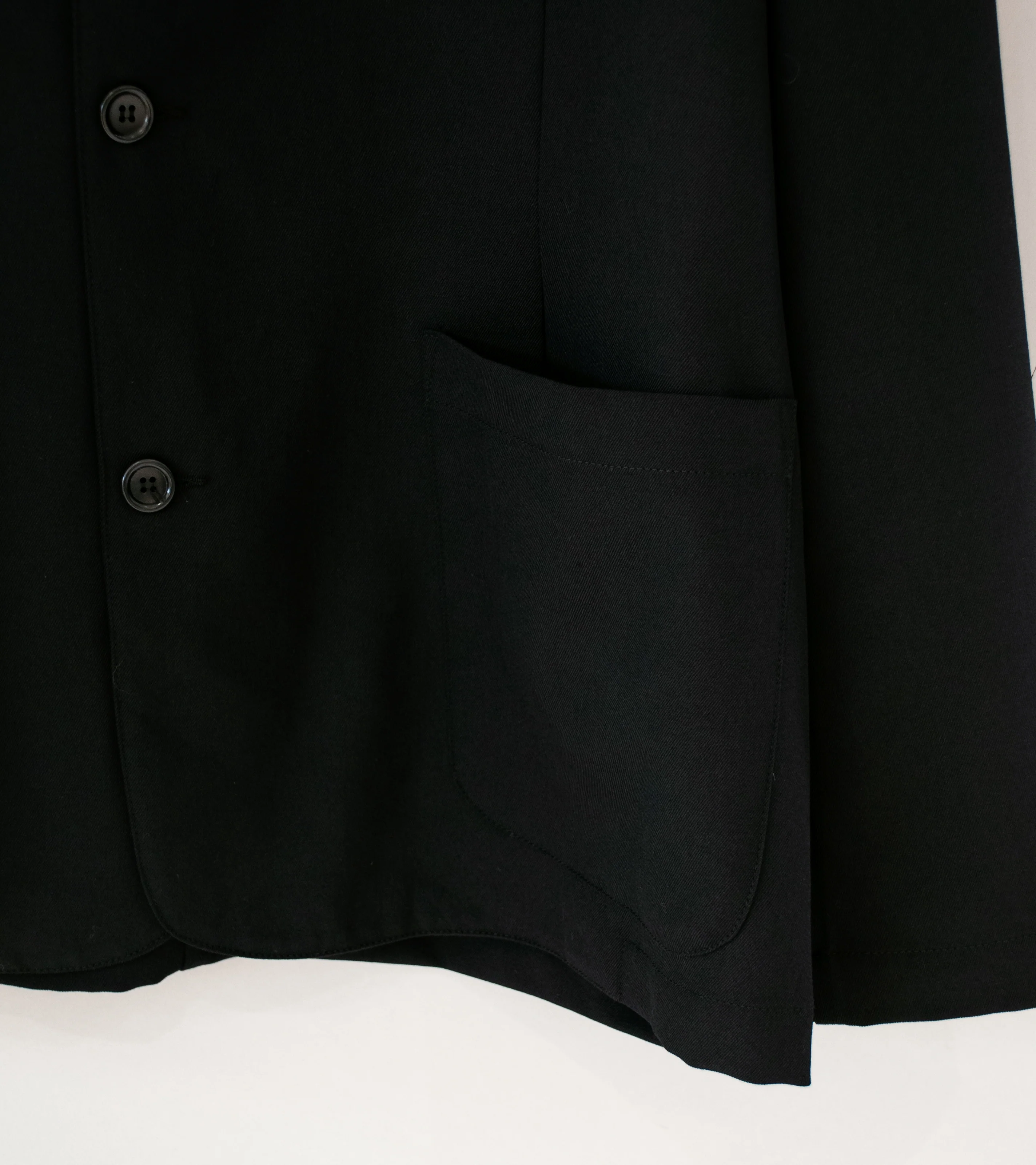 James Coward 'Carry On Jacket' (Black Wool Gabardine) - Image 4