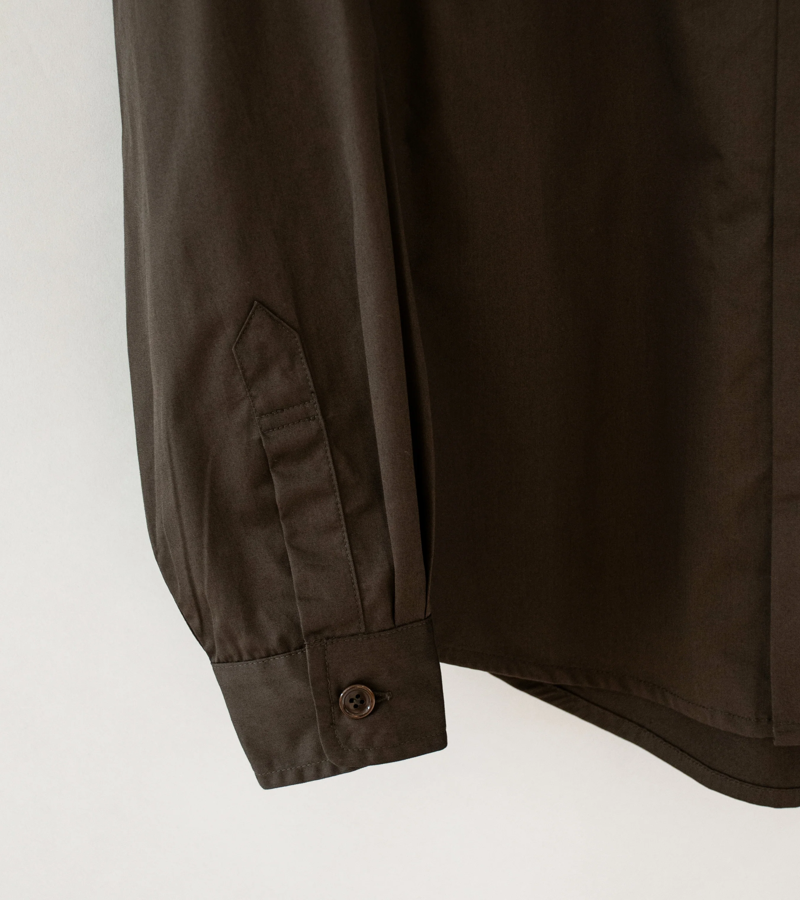 James Coward 'Filter Shirt' (Dark Brown Supima Cotton Twill) - Image 3