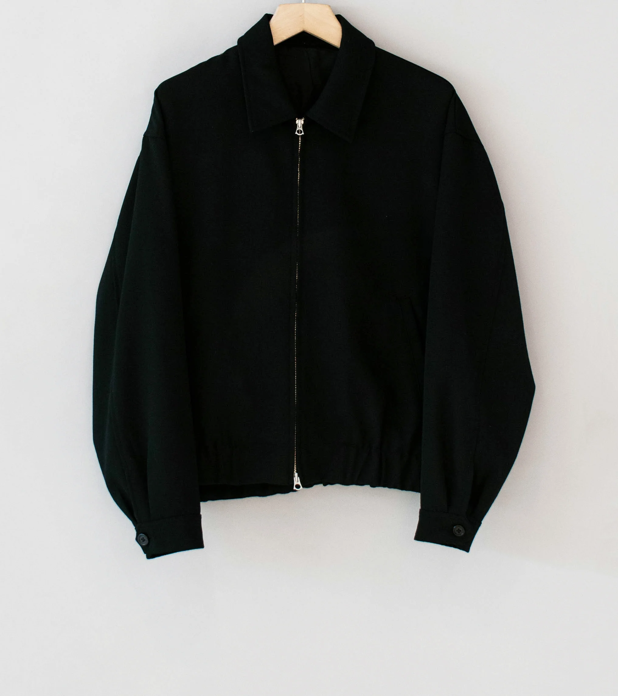 James Coward 'Machine Jacket' (Black Wool Gabardine)