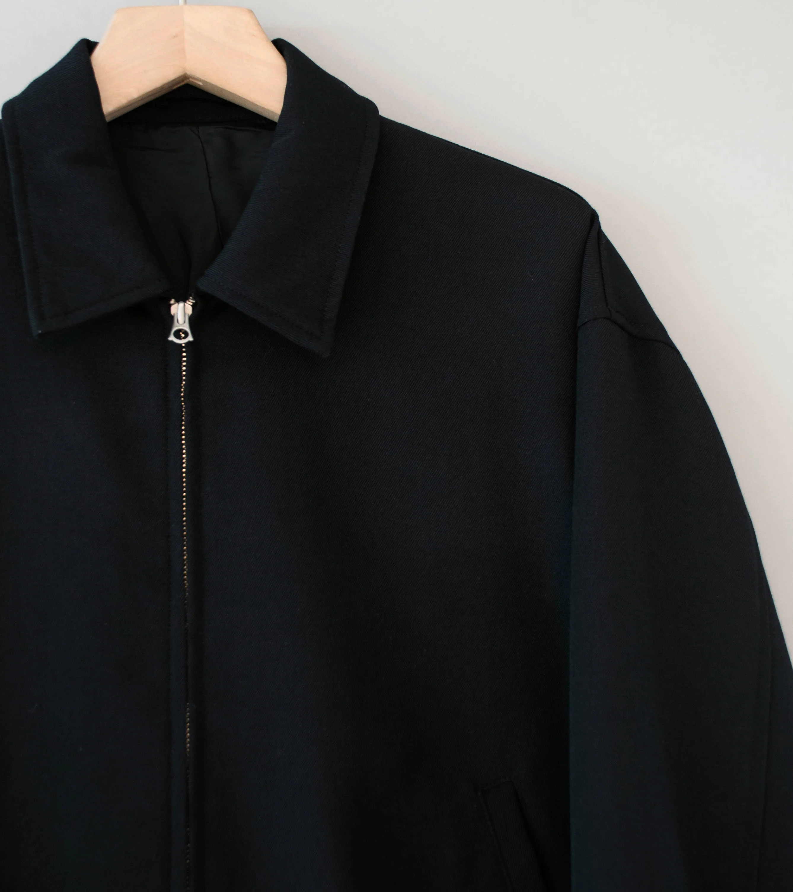 James Coward 'Machine Jacket' (Black Wool Gabardine) - Image 2