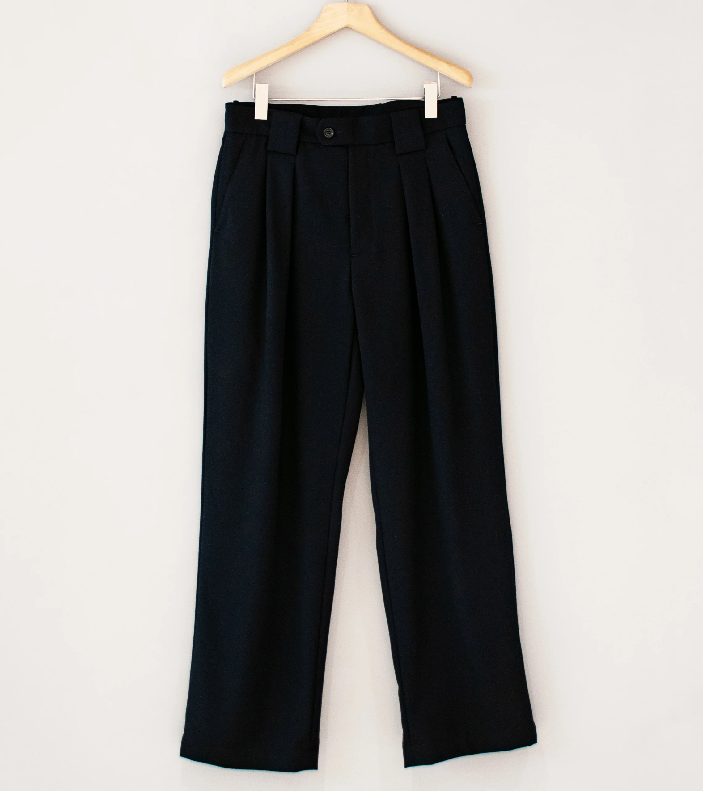 James Coward 'Mercado Trousers' (Dark Navy Wool Gabardine)