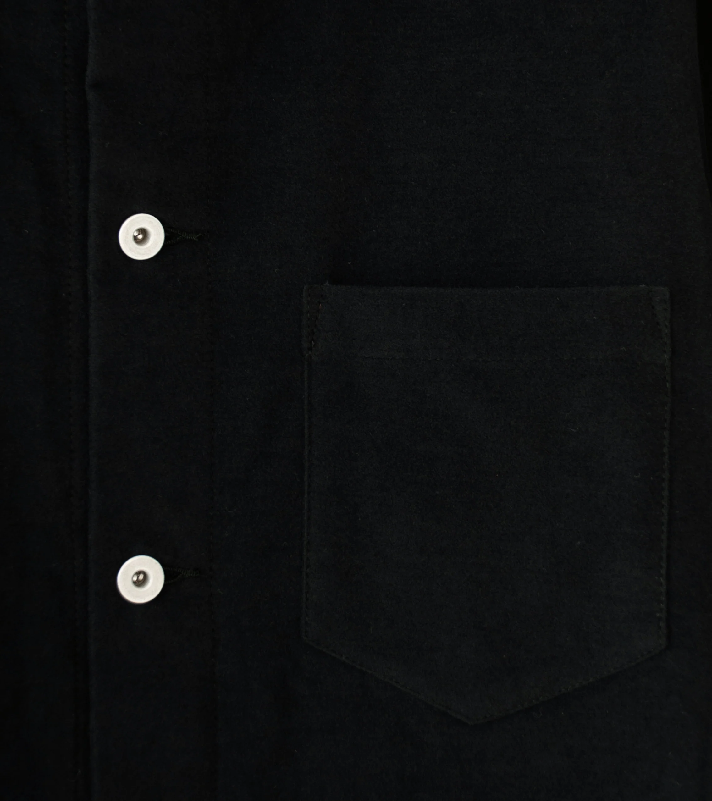 James Coward 'Travail Shirt' (Black Moleskin) - Image 3