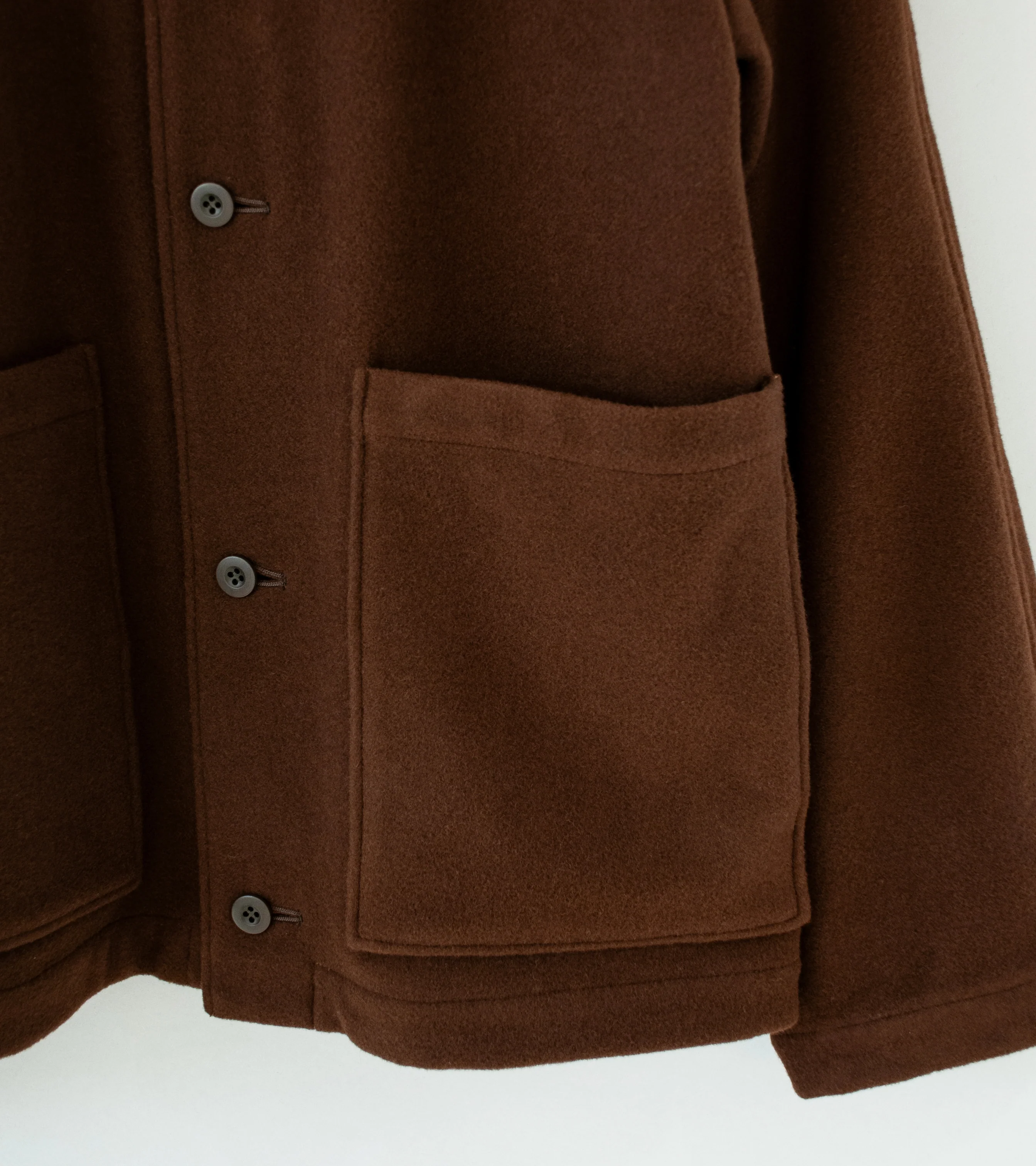 James Coward 'Workshop Coat' (Brown Wool Flannel) - Image 3