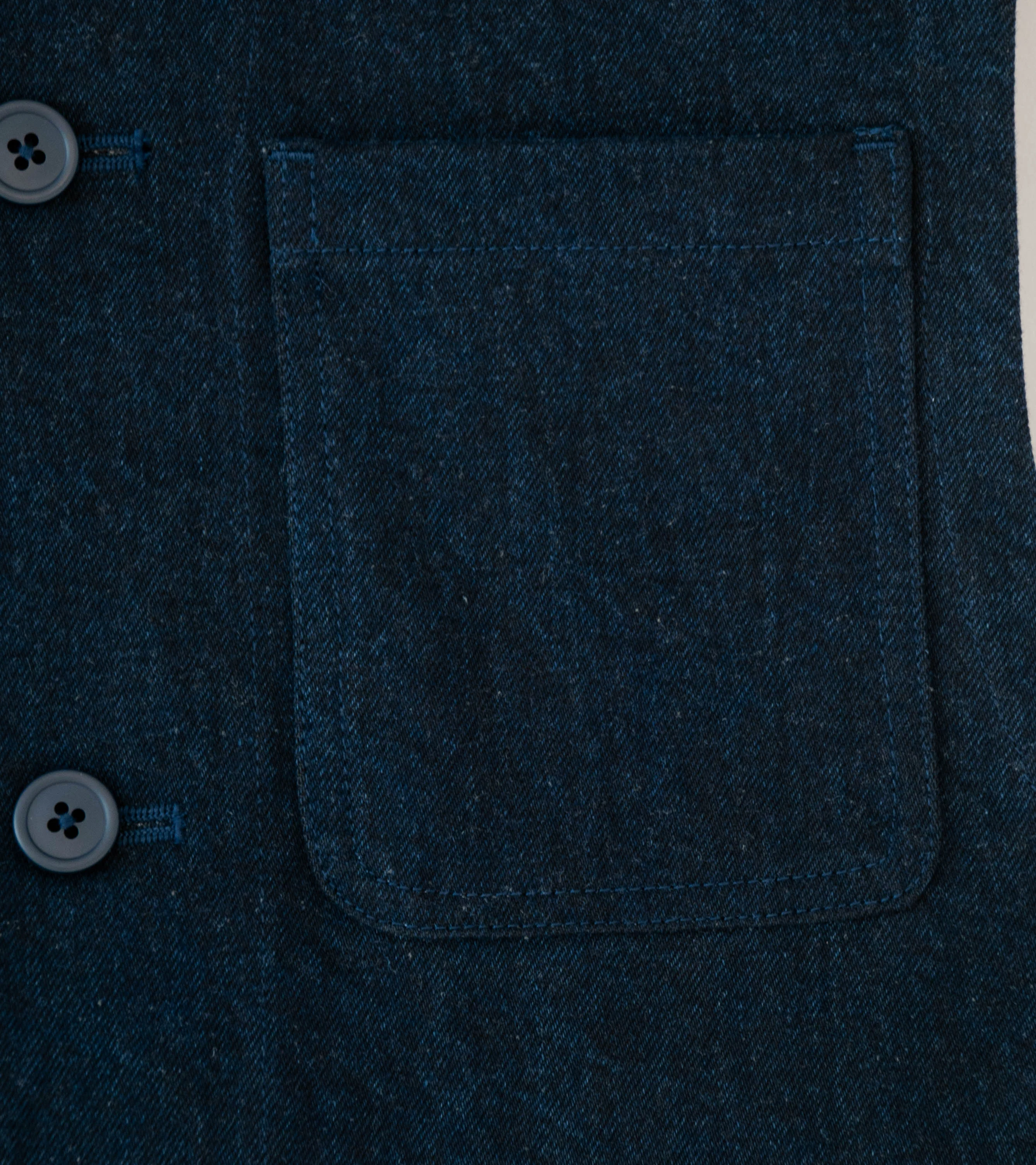 MAN-TLE 'R20 J5 Jebok Vest' (Blue Sumi Organic Denim) - Image 3