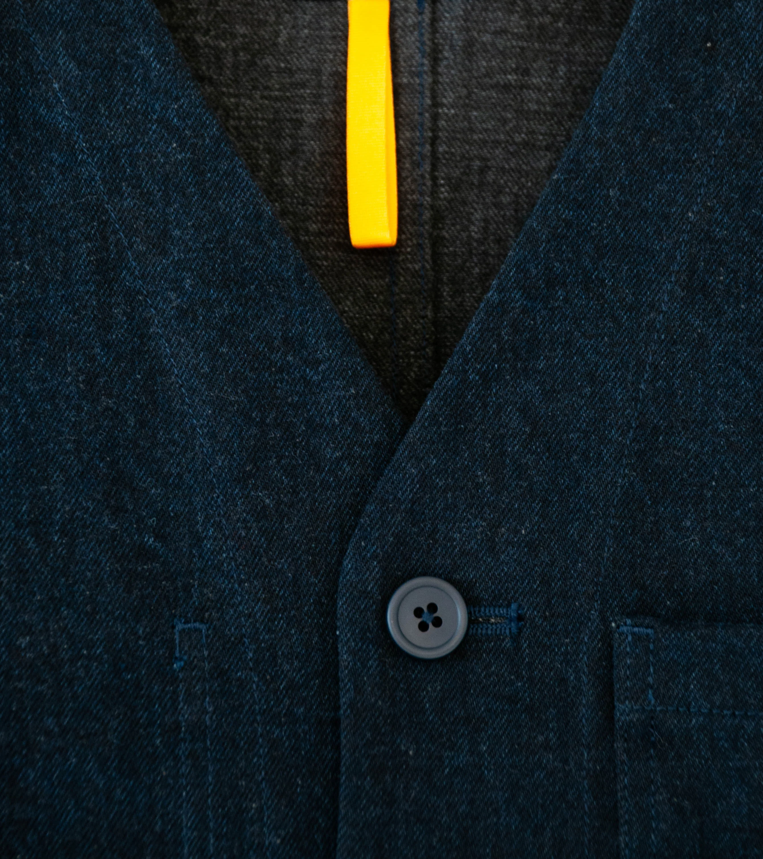 MAN-TLE 'R20 J5 Jebok Vest' (Blue Sumi Organic Denim) - Image 6