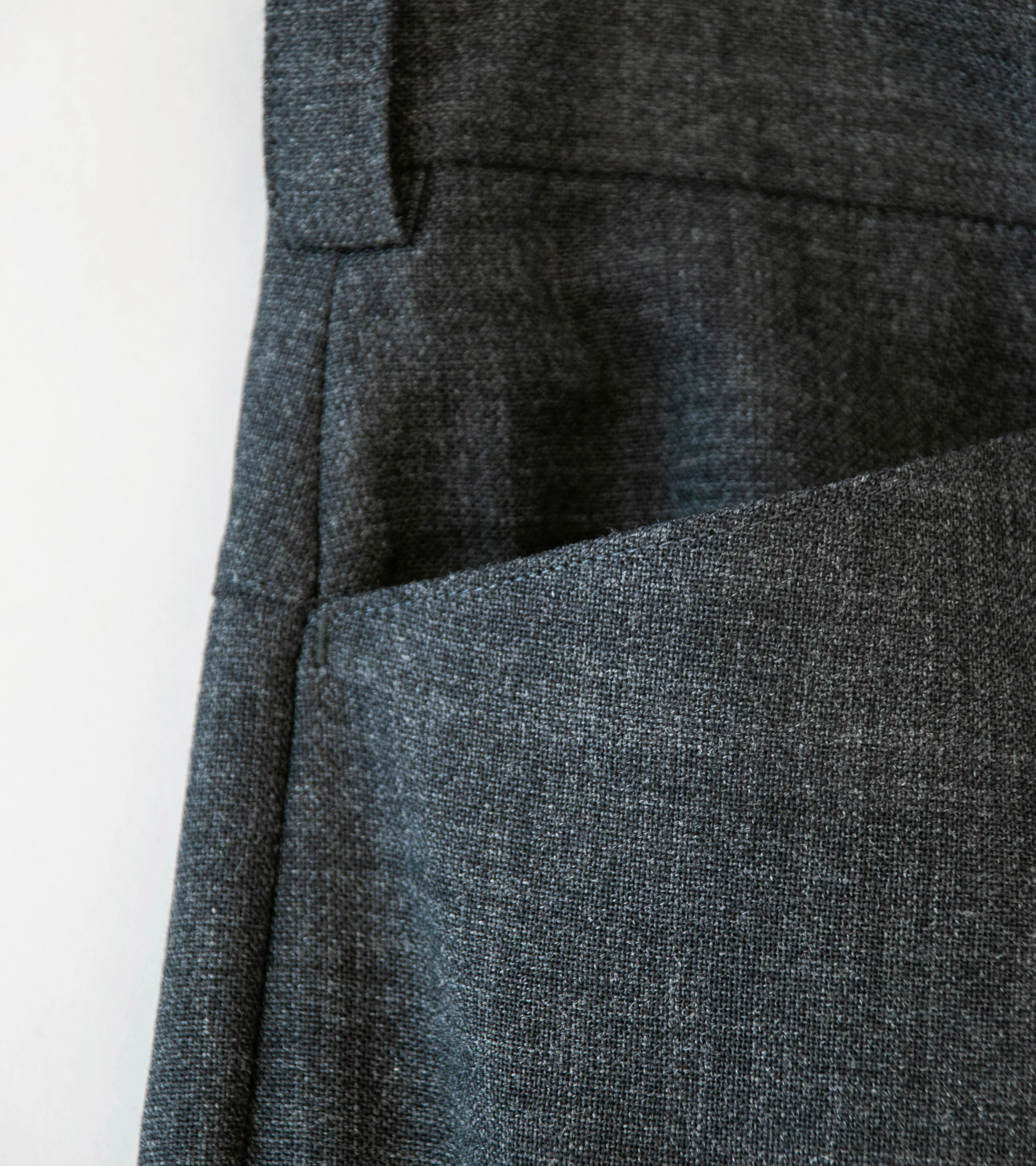 Margaret Howell 'Back Yoke Trousers' (Charcoal Crisp Wool Plainweave) - Image 3