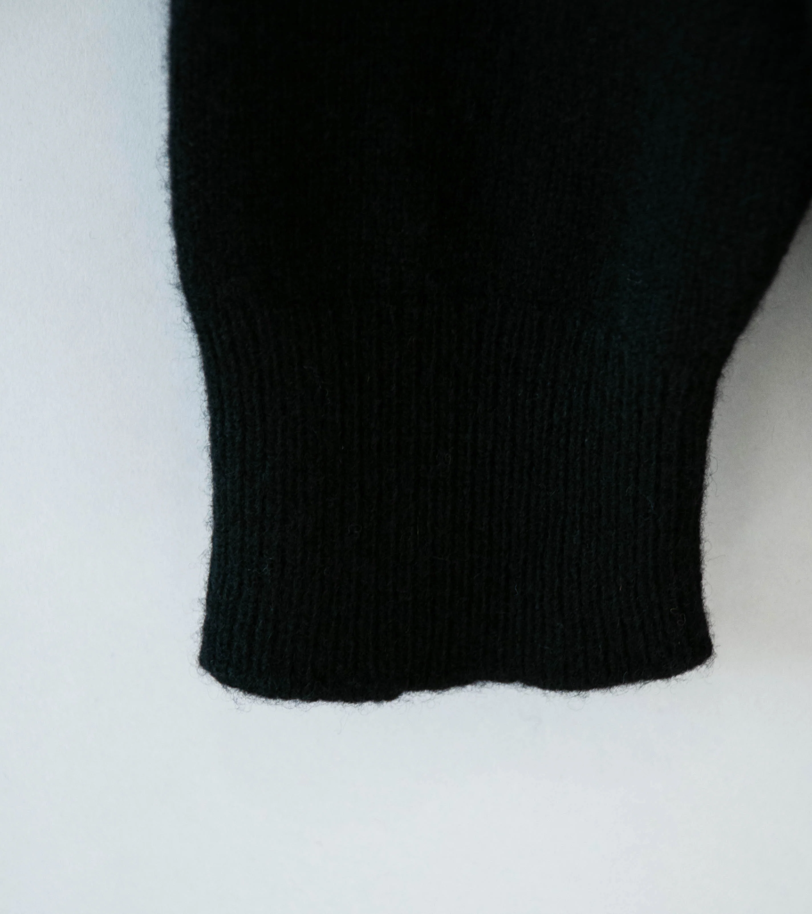 Margaret Howell 'Seamless Pocket Polo Shirt' (Black Cashmere Merino) - Image 5