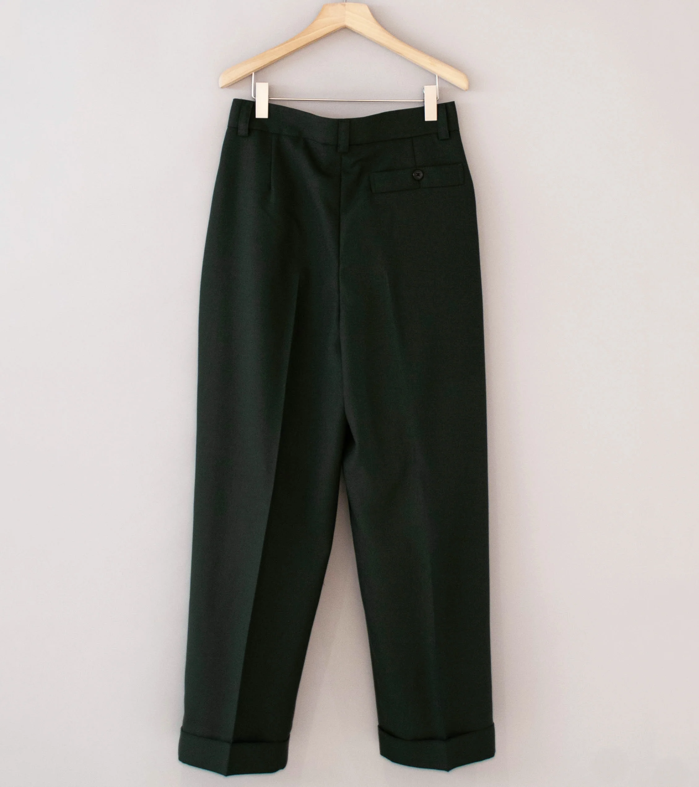 Margaret Howell 'Stitch Pleat Trousers' (Pewter Double Twisted Wool) - Image 5